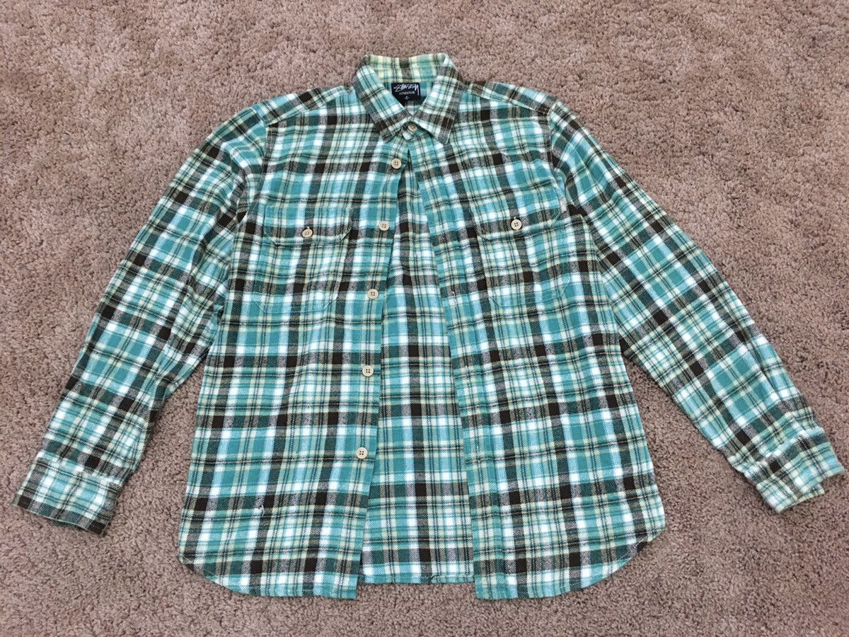 image of Stussy Flannel in Checkered, Men's (Size Small)