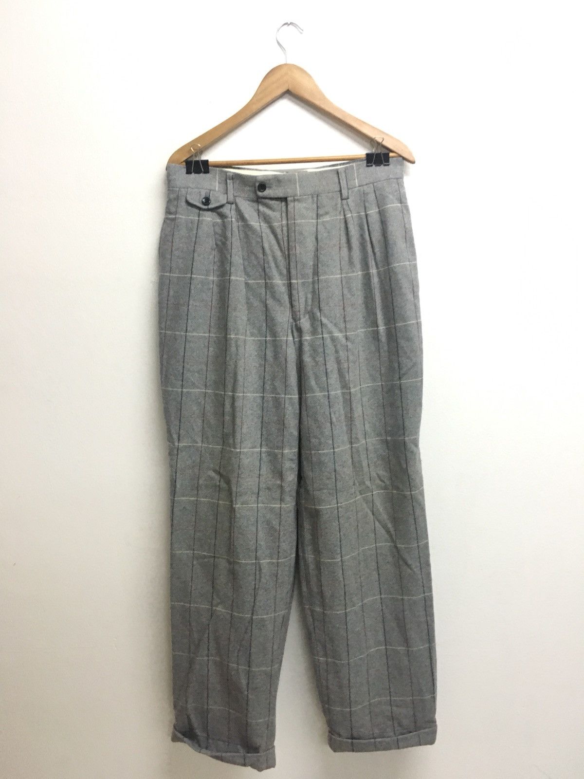 Vintage wool check pant Size US 33 - 1 Thumbnail