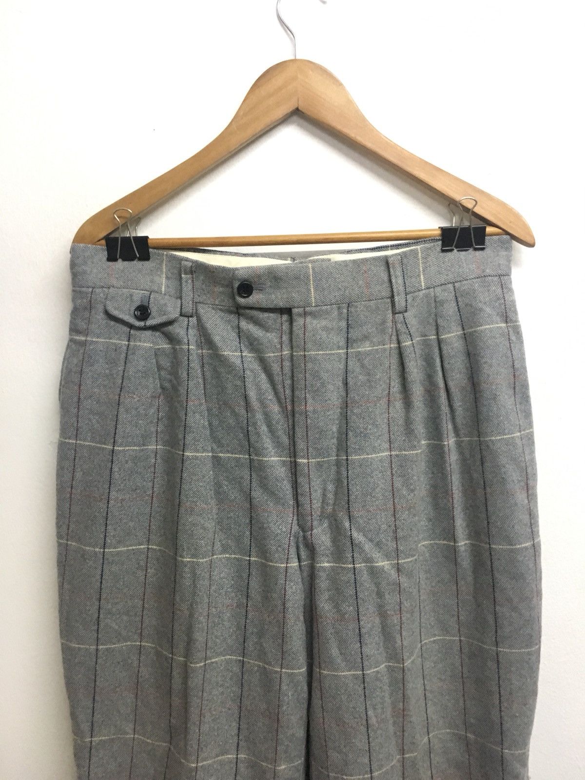 Vintage wool check pant Size US 33 - 2 Thumbnail
