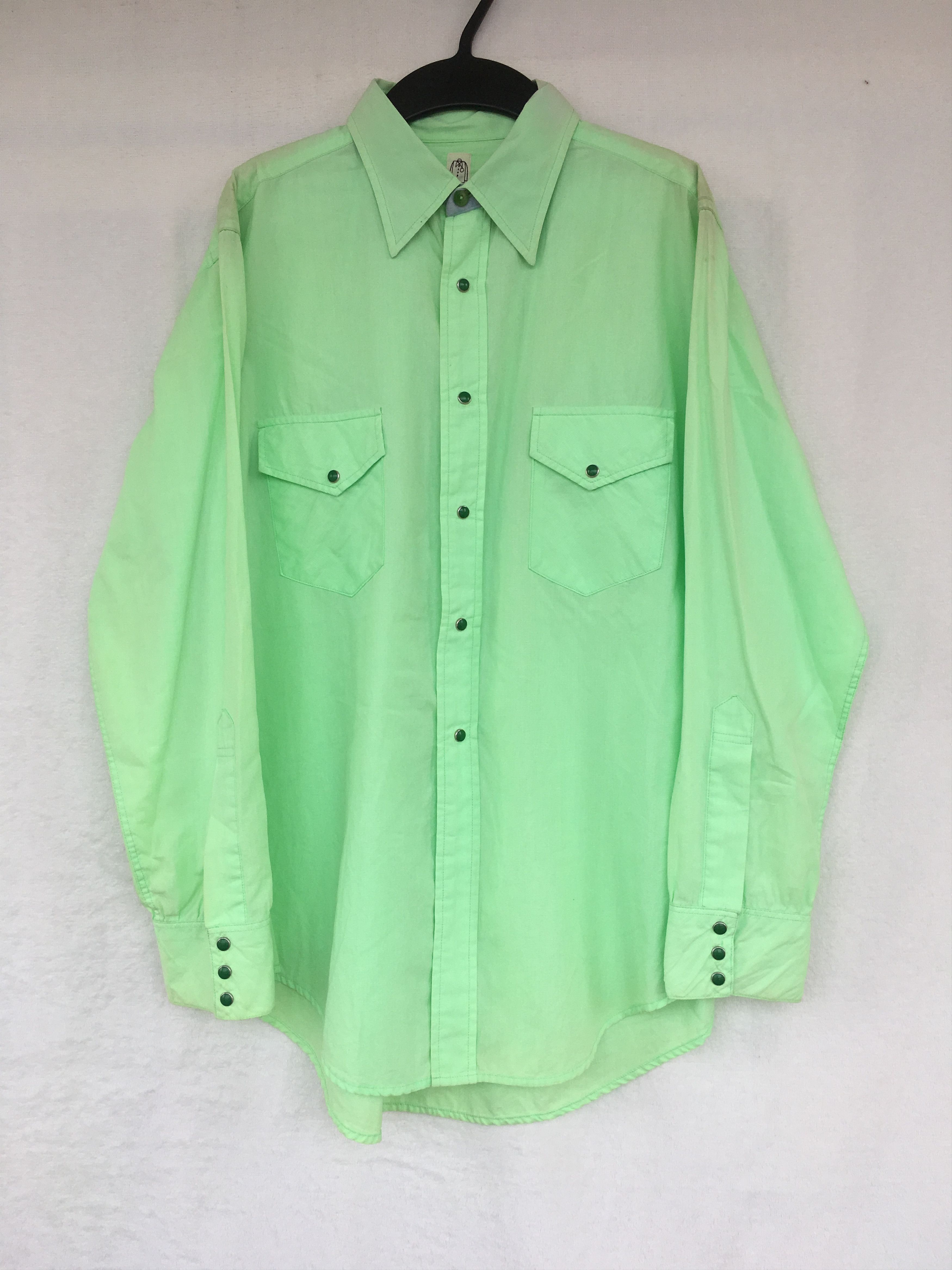 Hiroshi Kato lime neon pearl snap Size US M / EU 48-50 / 2 - 1 Thumbnail