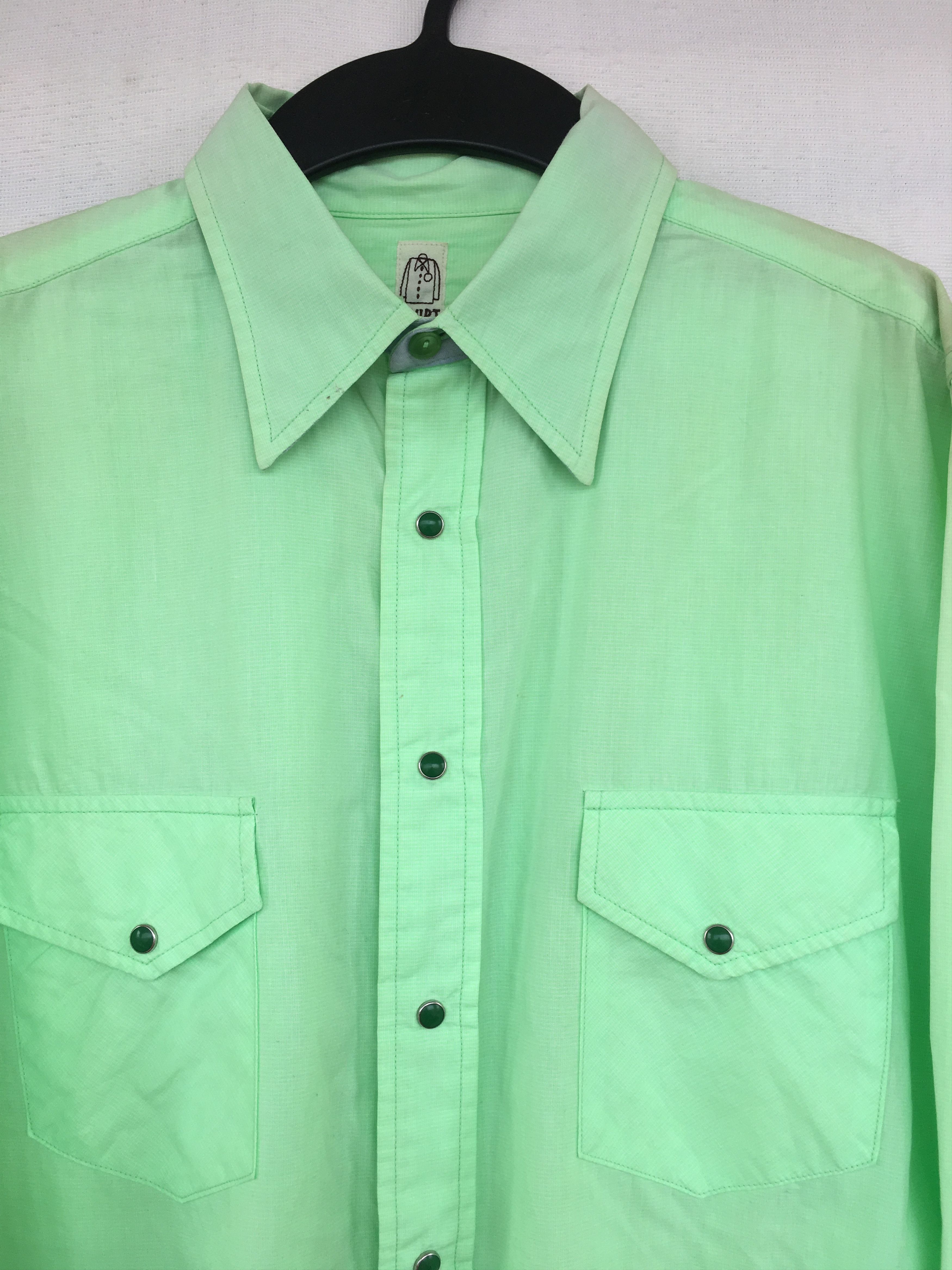 Hiroshi Kato lime neon pearl snap Size US M / EU 48-50 / 2 - 3 Thumbnail