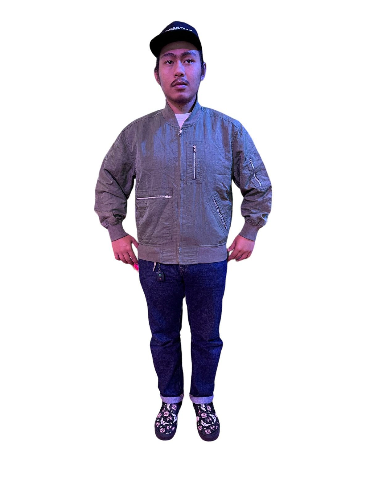 Issey Miyake Issey Miyake IS Bomber Jacket Big Logo Size US M / EU 48-50 / 2 - 10 Thumbnail