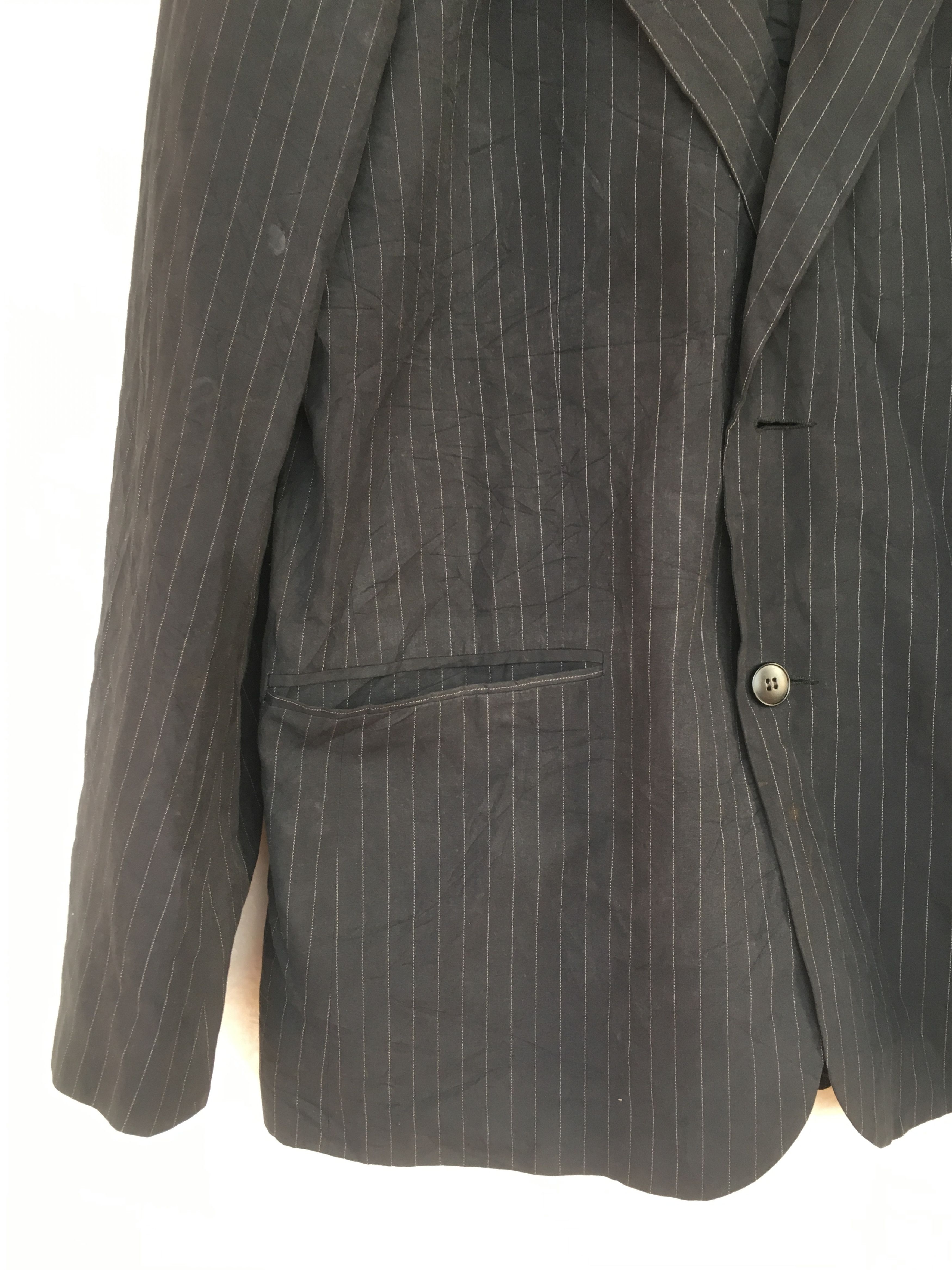 agnes b. stripe black blazer Size 54R - 6 Thumbnail