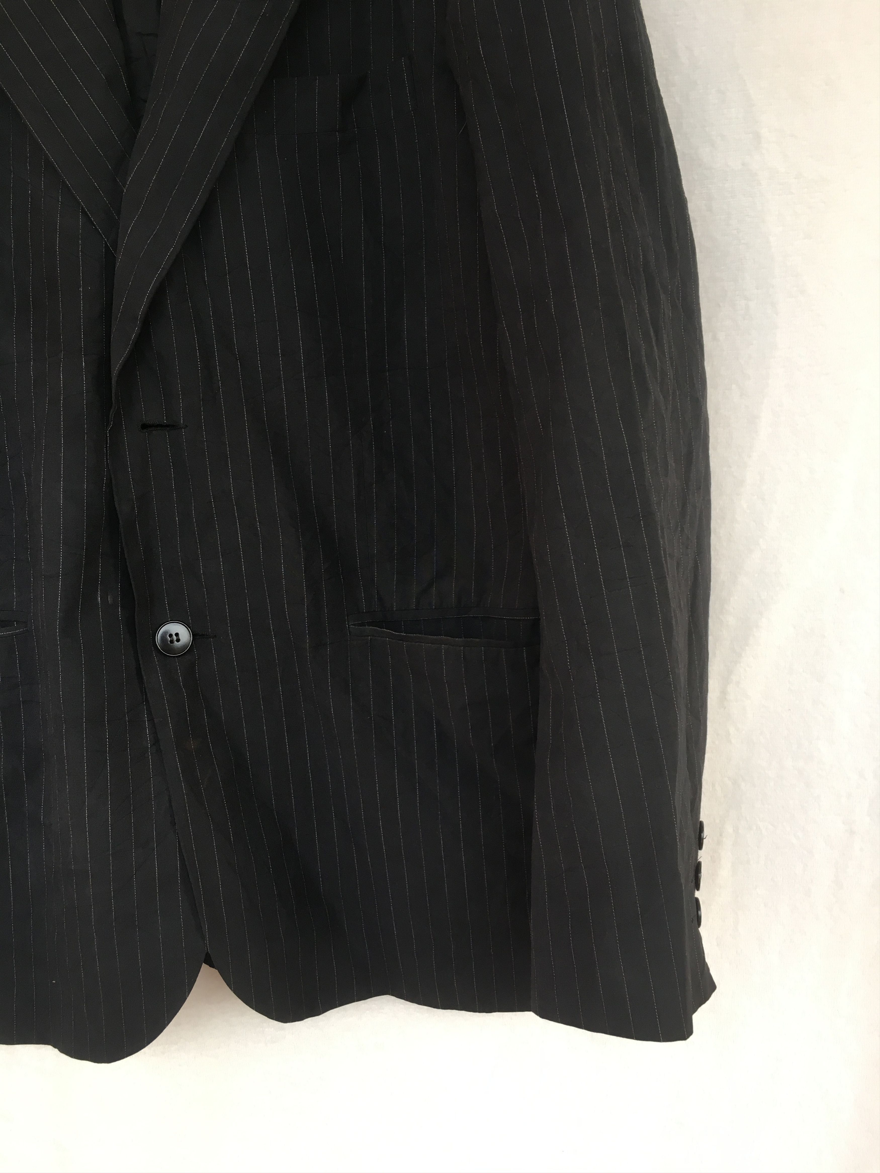 agnes b. stripe black blazer Size 54R - 4 Thumbnail