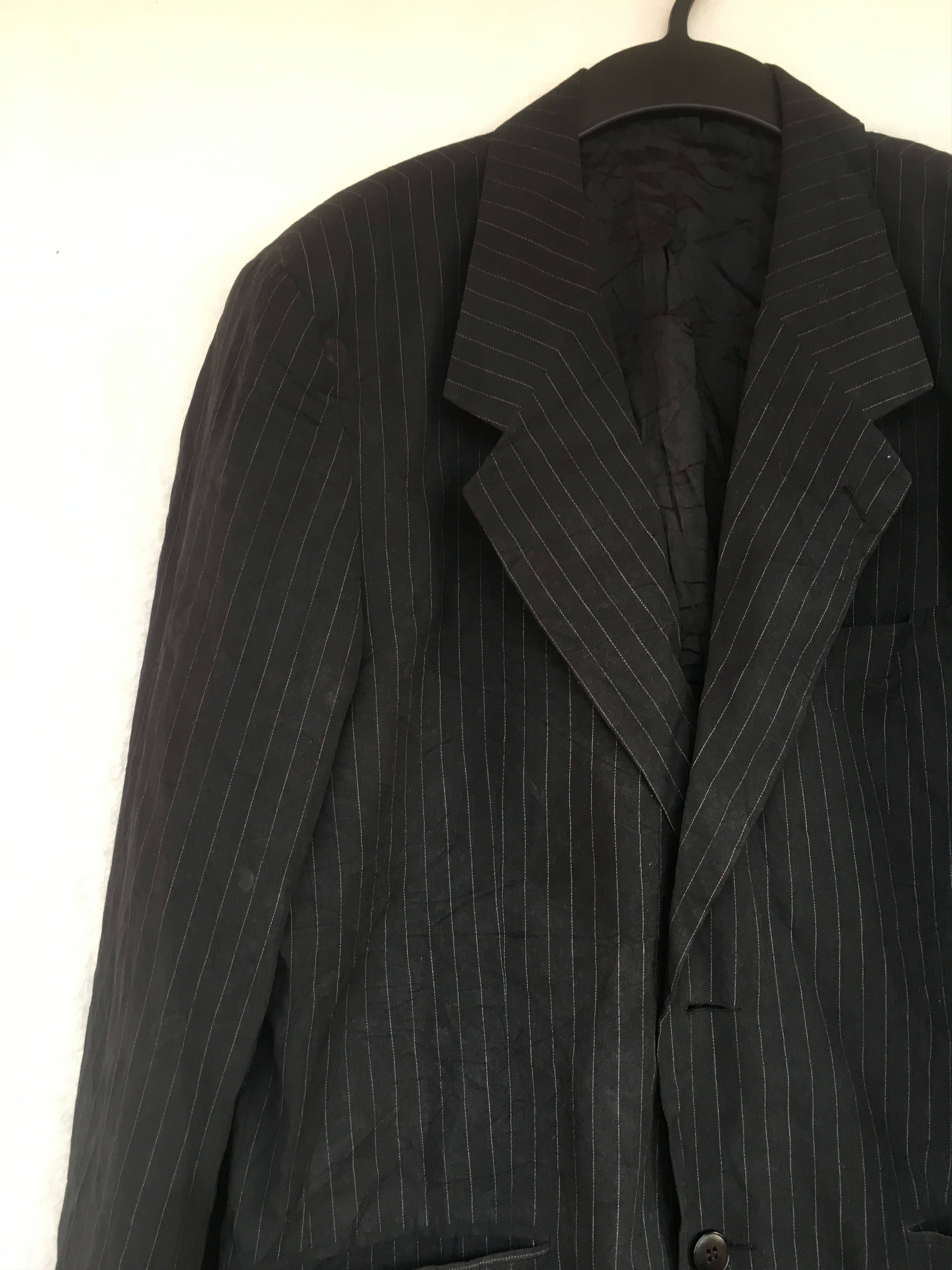 agnes b. stripe black blazer Size 54R - 5 Thumbnail