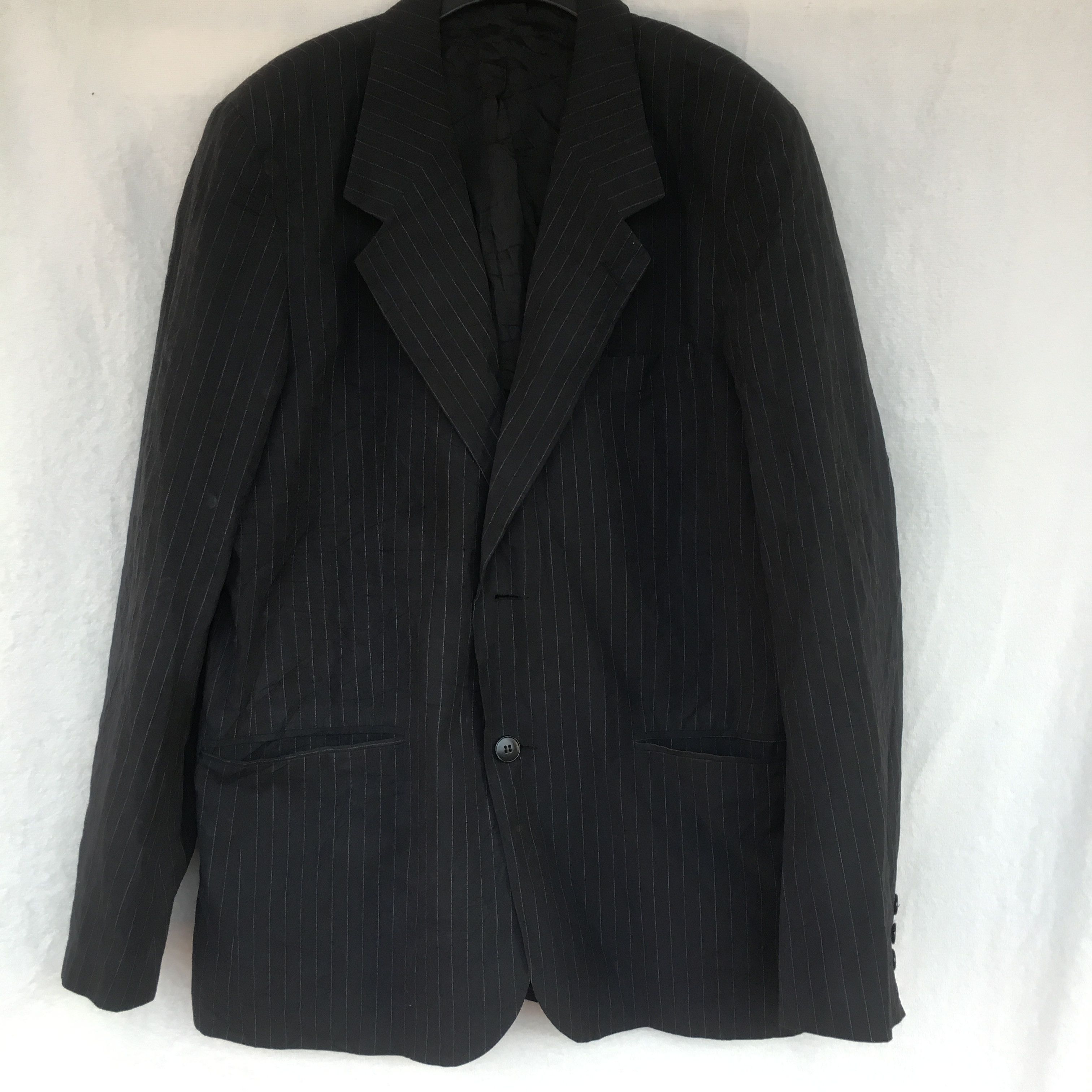 agnes b. stripe black blazer Size 54R - 1 Thumbnail