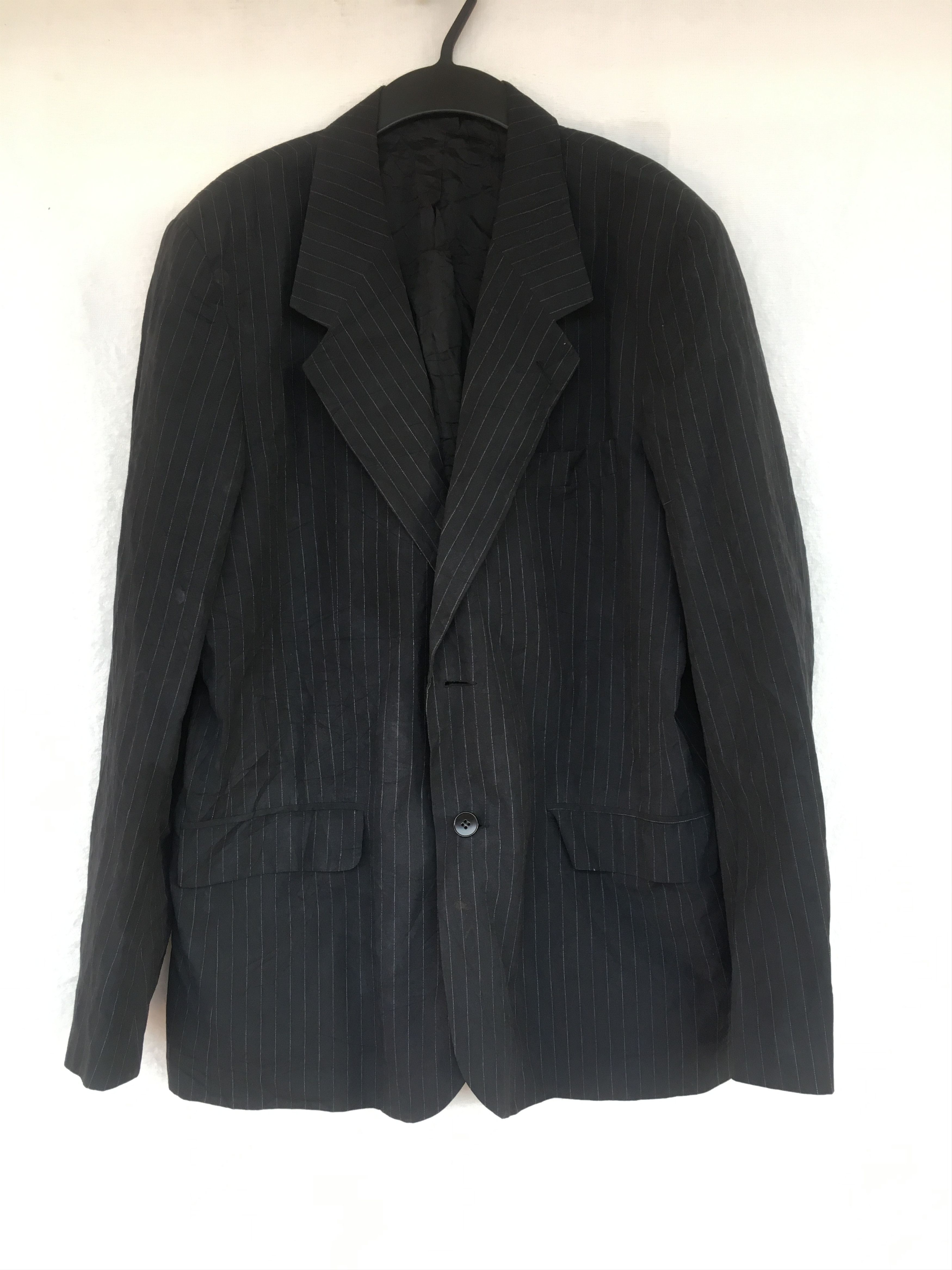 agnes b. stripe black blazer Size 54R - 8 Thumbnail