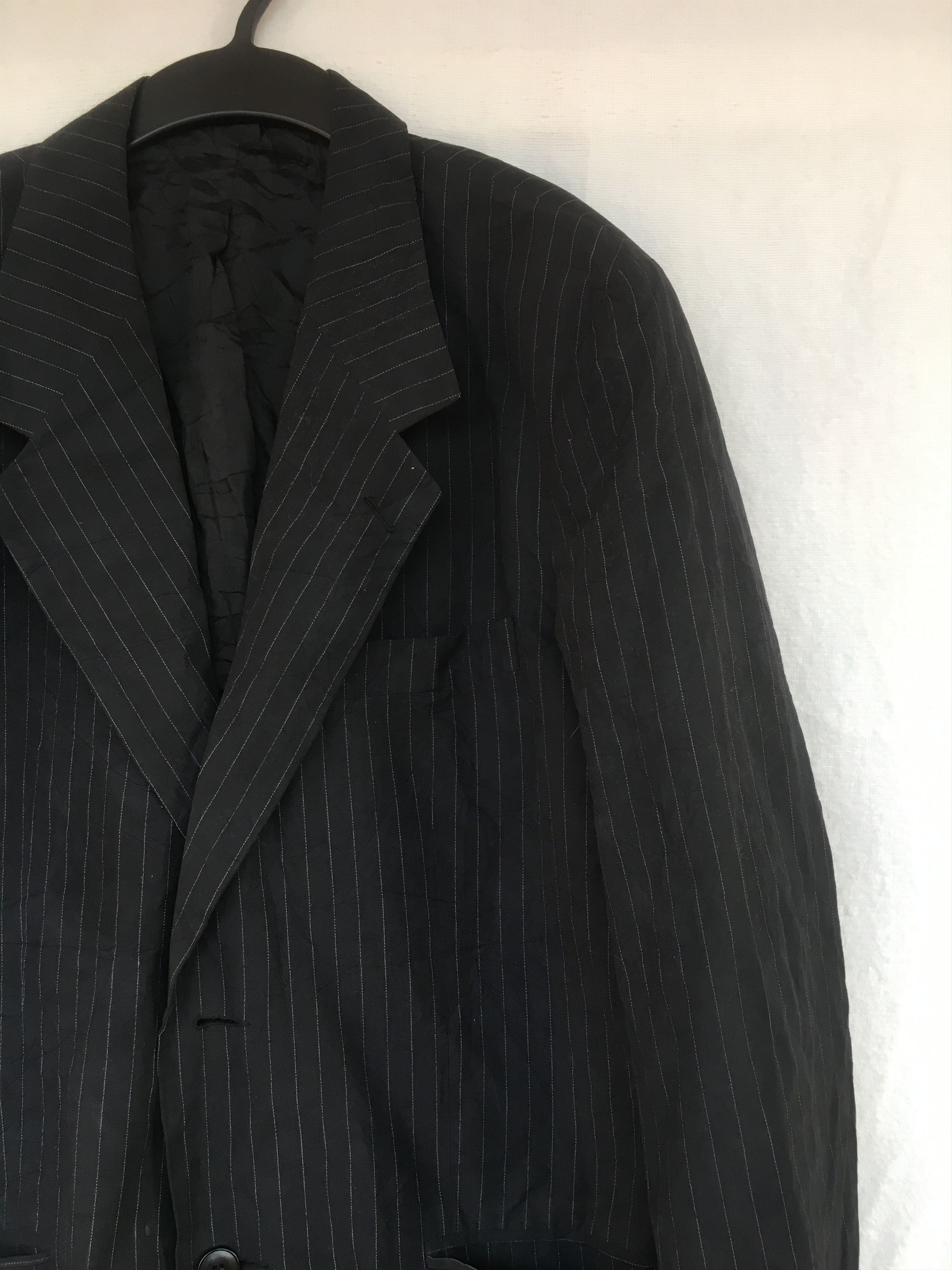 agnes b. stripe black blazer Size 54R - 3 Thumbnail