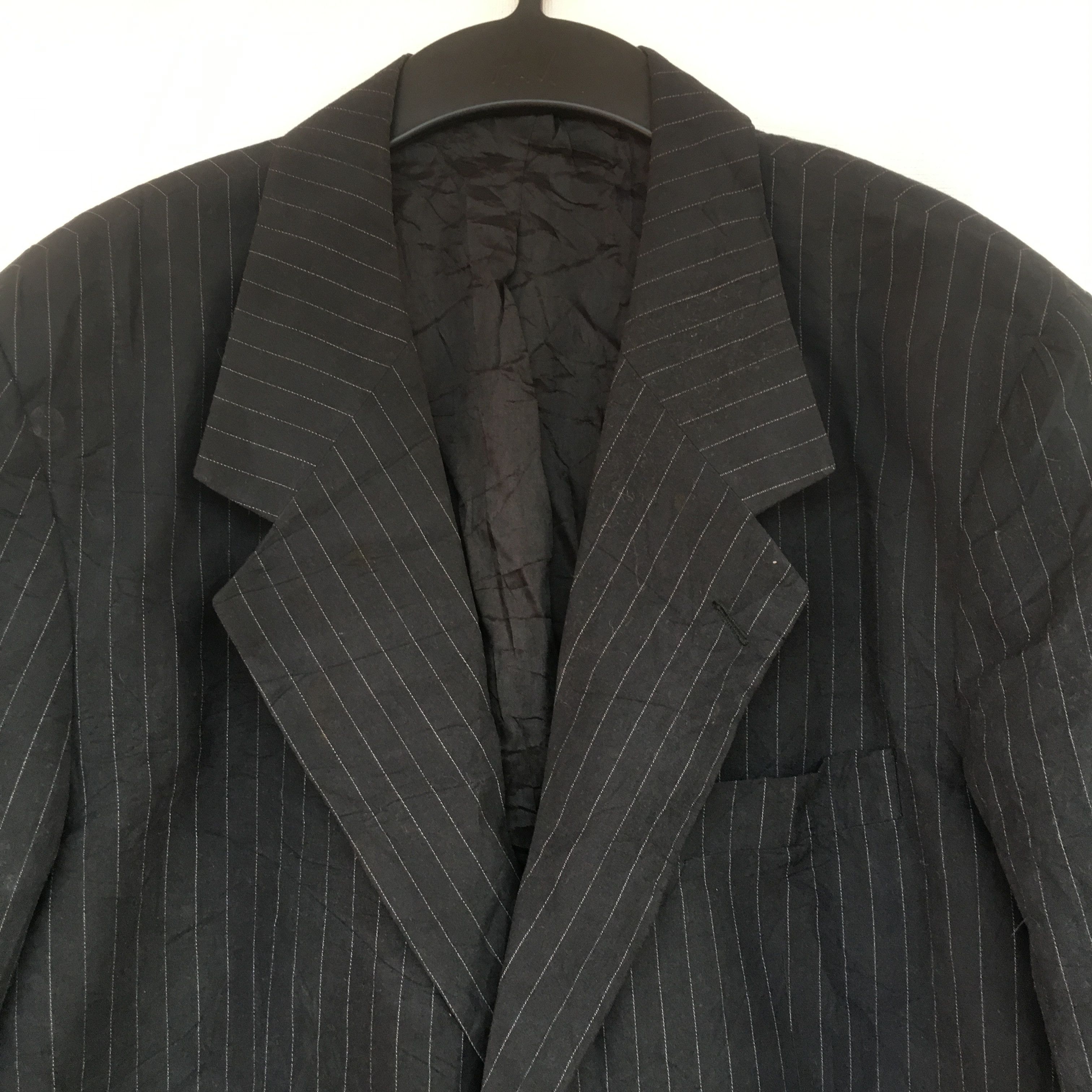 agnes b. stripe black blazer Size 54R - 2 Thumbnail