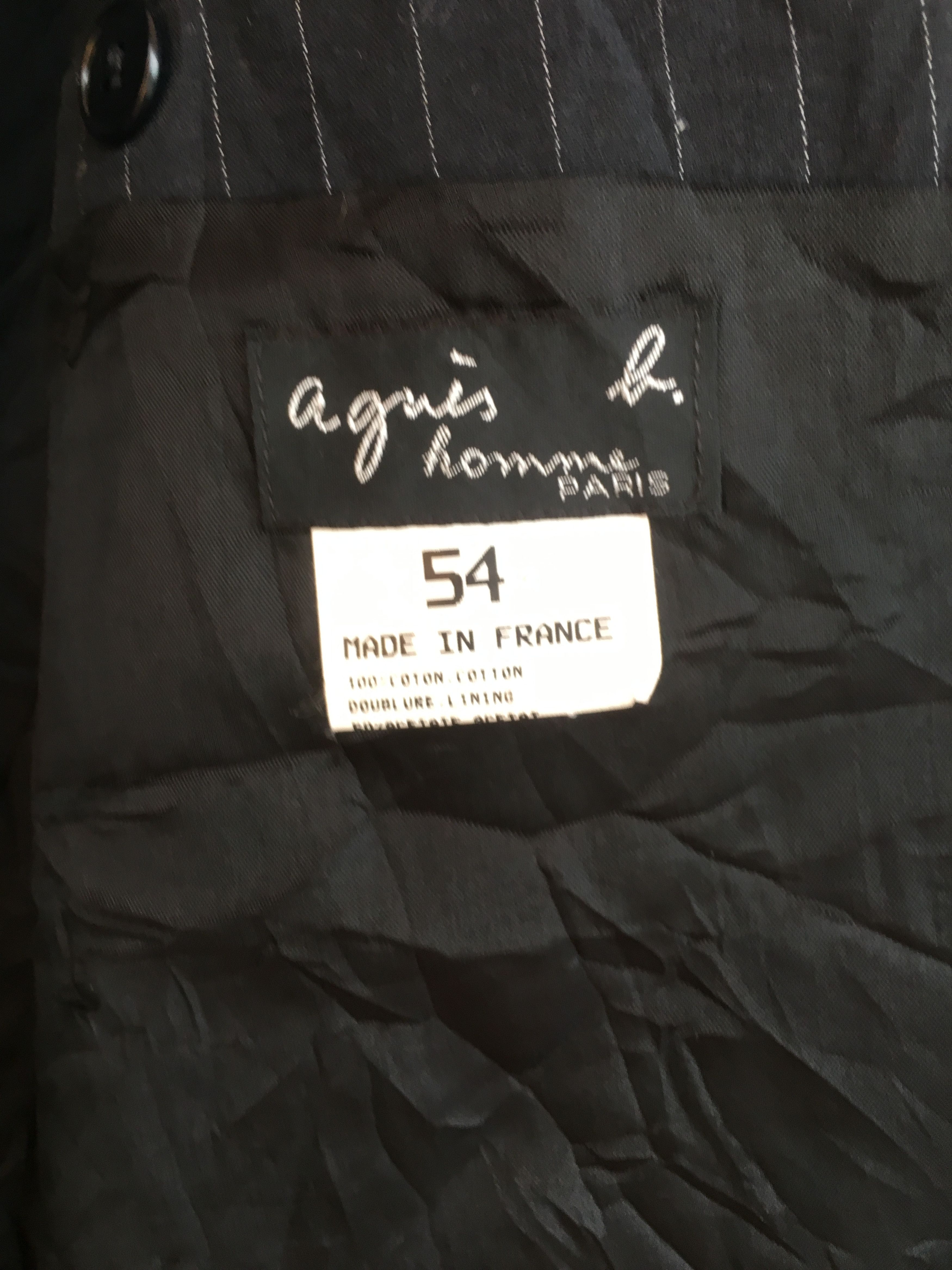 agnes b. stripe black blazer Size 54R - 9 Thumbnail
