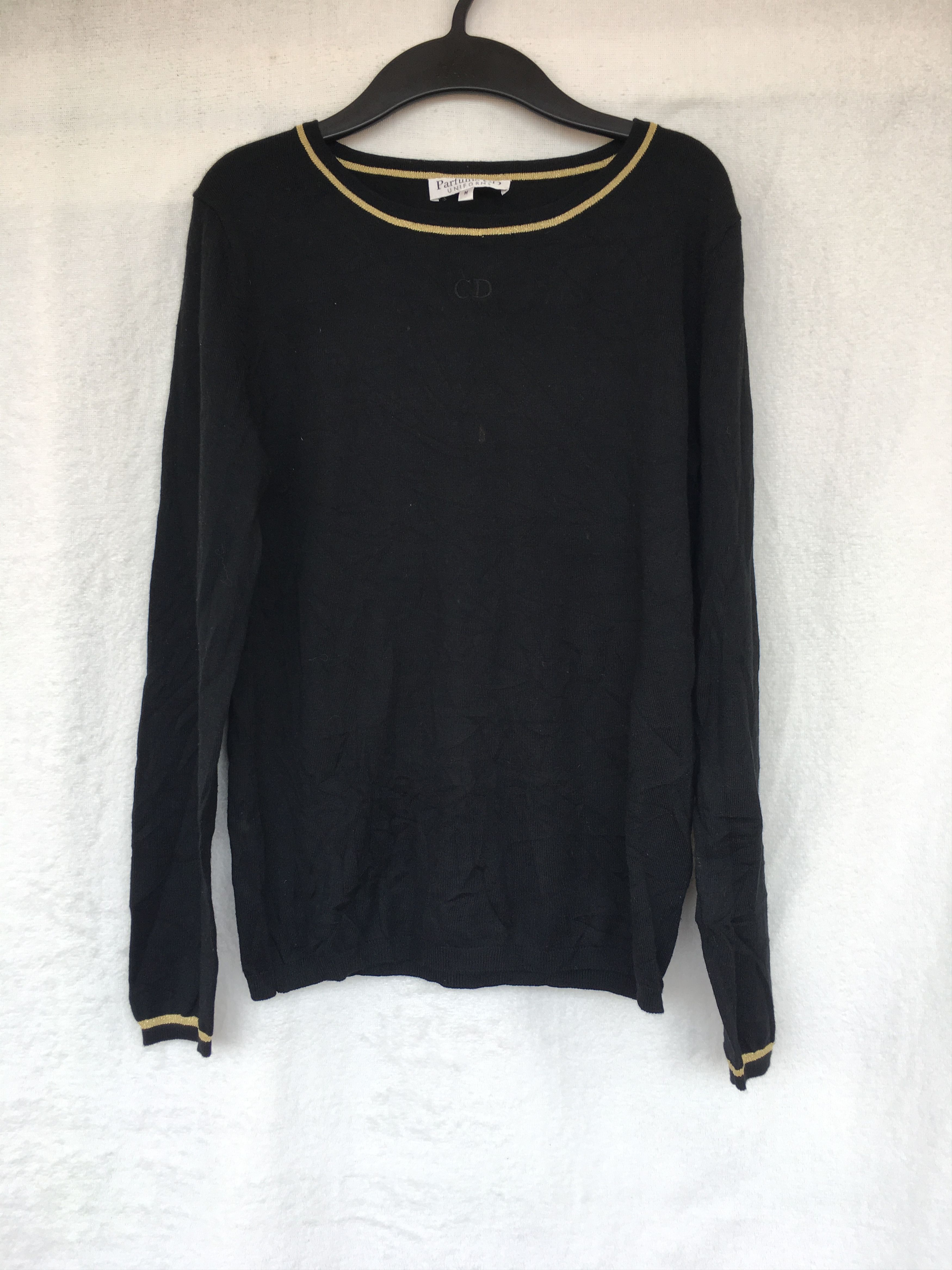 image of Christian Dior Monsieur Parfums Cd Longsleeve in Black, Men's (Size Medium)