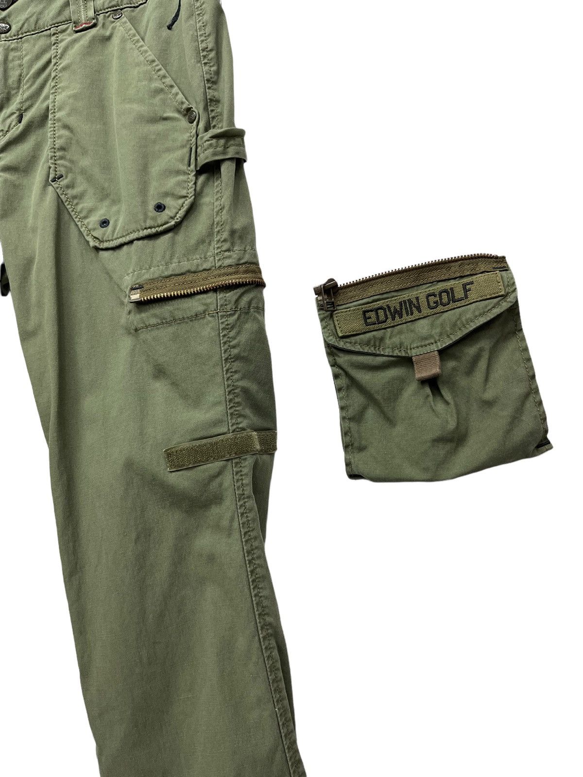 Edwin EDWIN Green Army Tactical Military Style Cargo Pocket Flare Size US 27 - 5 Thumbnail