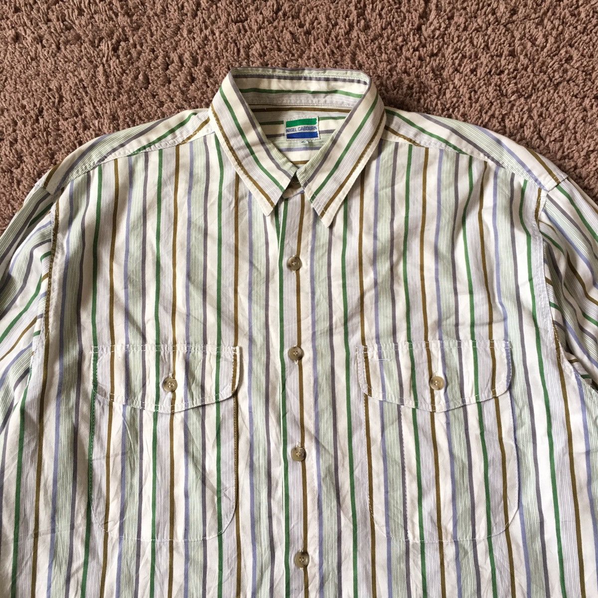 Nigel Cabourn vintage striped shirt (s) Size US M / EU 48-50 / 2 - 3 Thumbnail