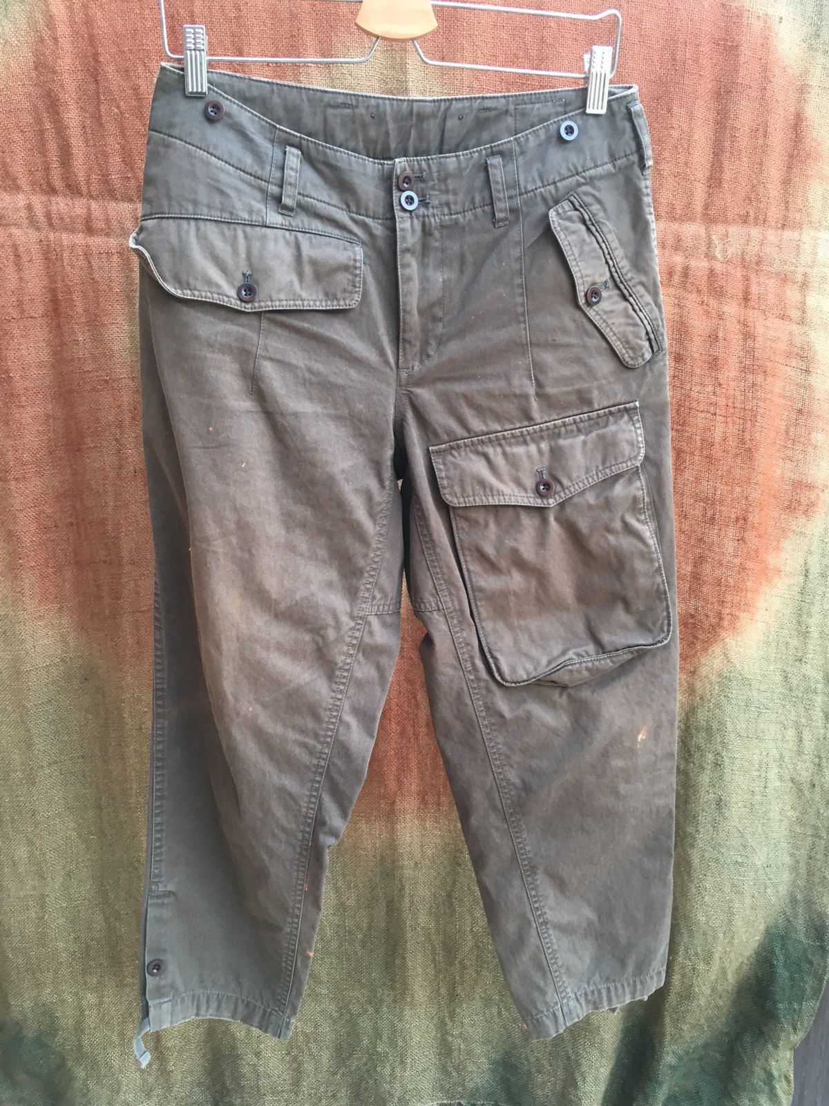 image of Kolor Cropped Pants in Brown, Men's (Size 28)