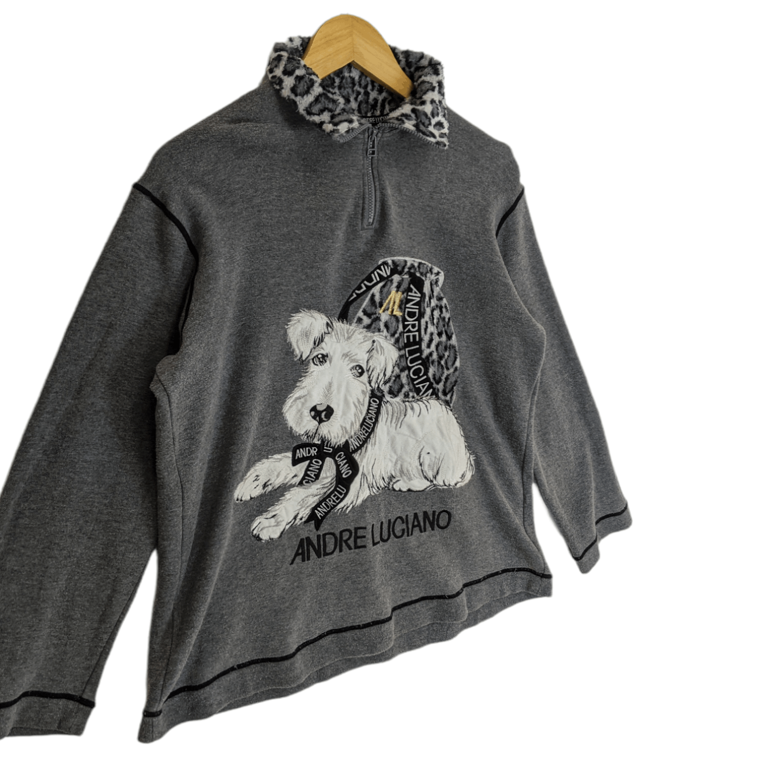 Andreluciano ANDRE LUCIANO Cute Dog Image Jumper Sweatshirt Size L / US 10 / IT 46 - 3 Thumbnail