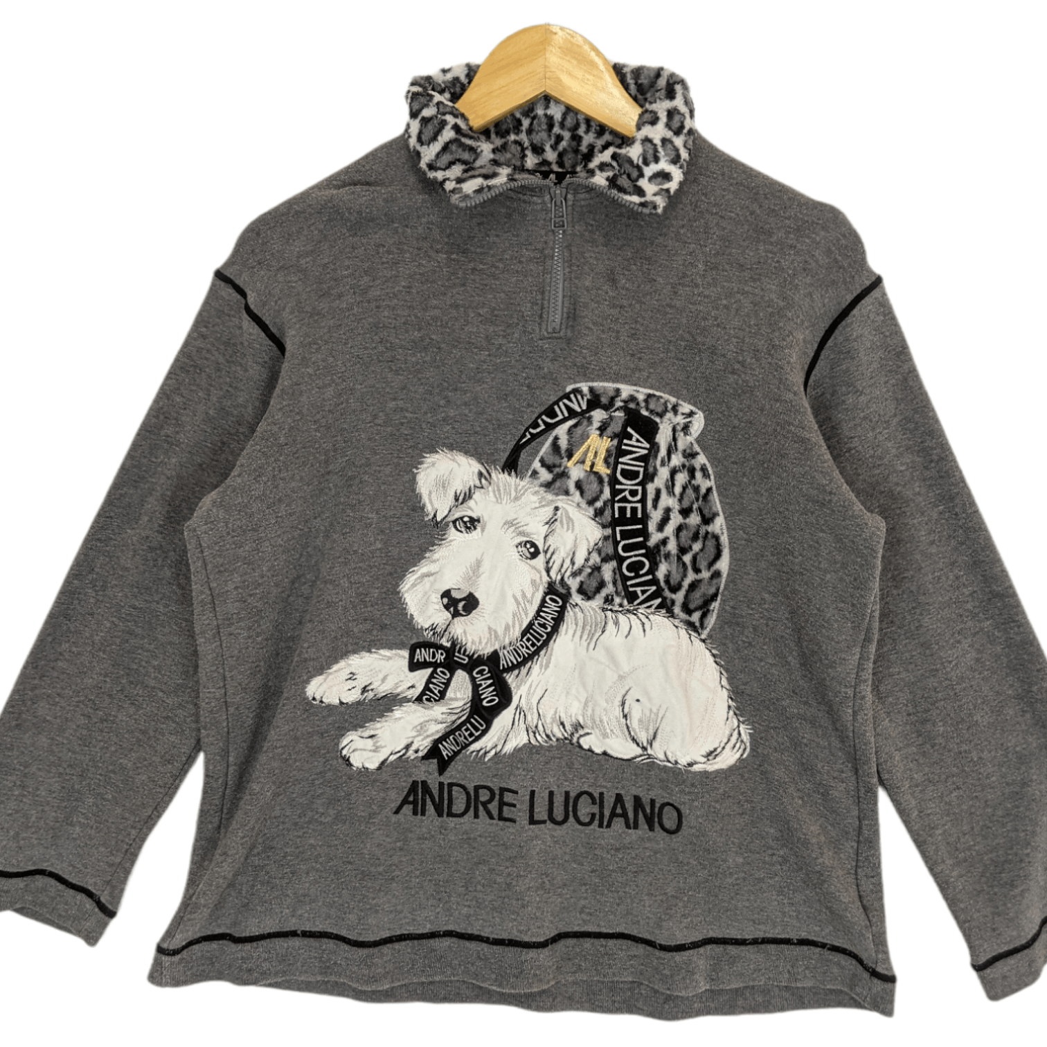 Andreluciano ANDRE LUCIANO Cute Dog Image Jumper Sweatshirt Size L / US 10 / IT 46 - 2 Thumbnail