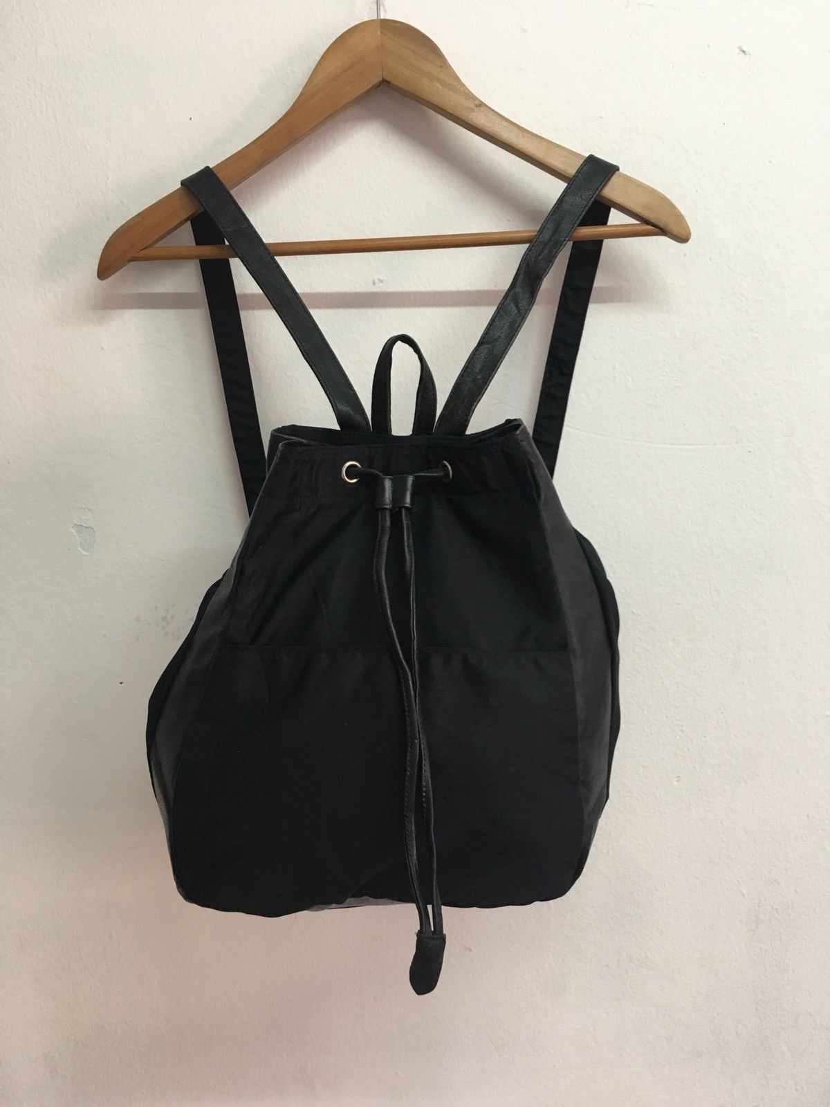 image of Yohji Yamamoto Vintage Yohji Accersories Bagpack in Black, Men's