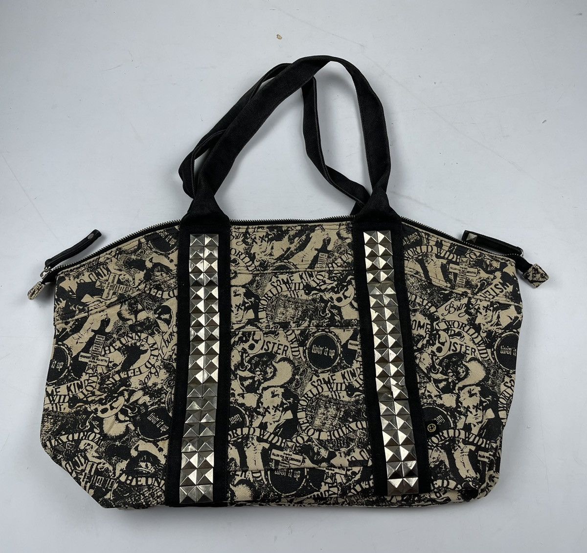 Japanese Brand × Seditionaries punk style spiked full print tote bag t1 Size ONE SIZE - 2 Thumbnail