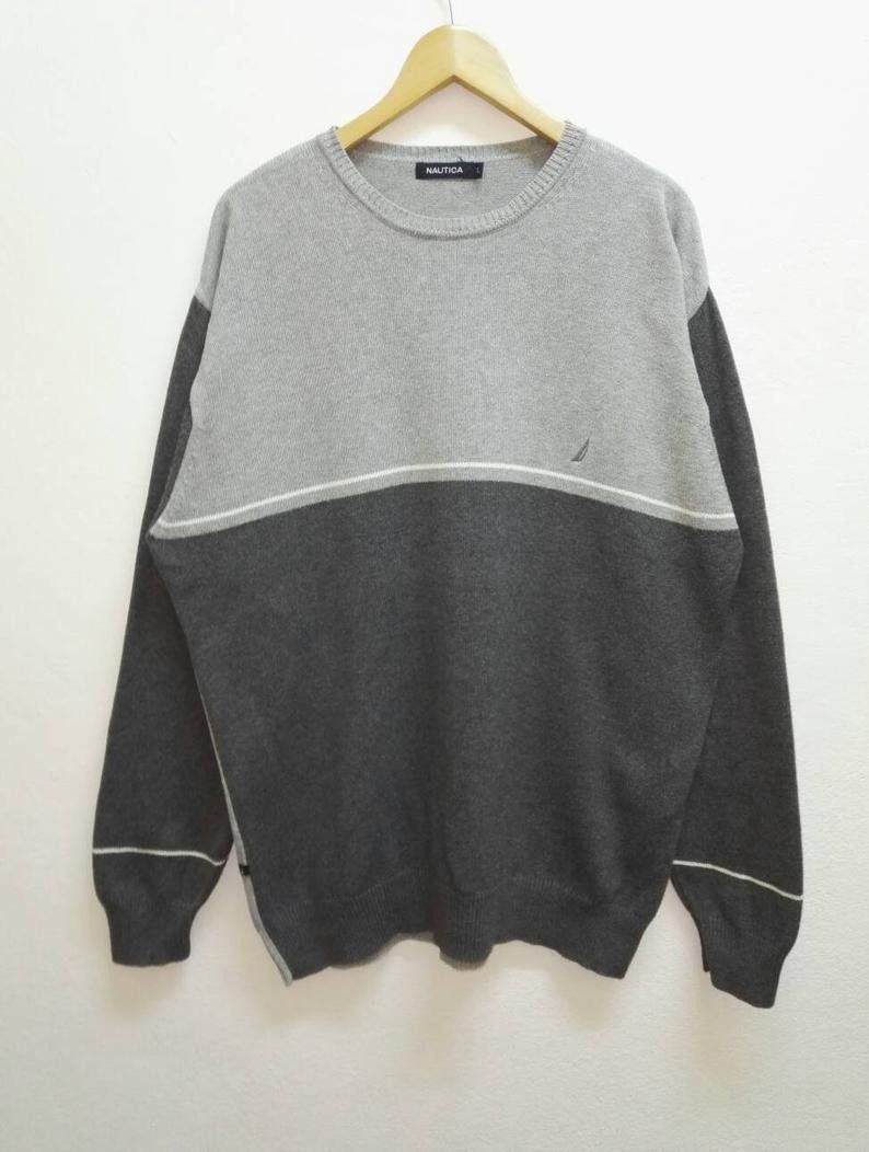 Aran Isles Knitwear Vintage NAUTICA Knitwear Block Colour (ss287) Size US XL / EU 56 / 4 - 1 Thumbnail