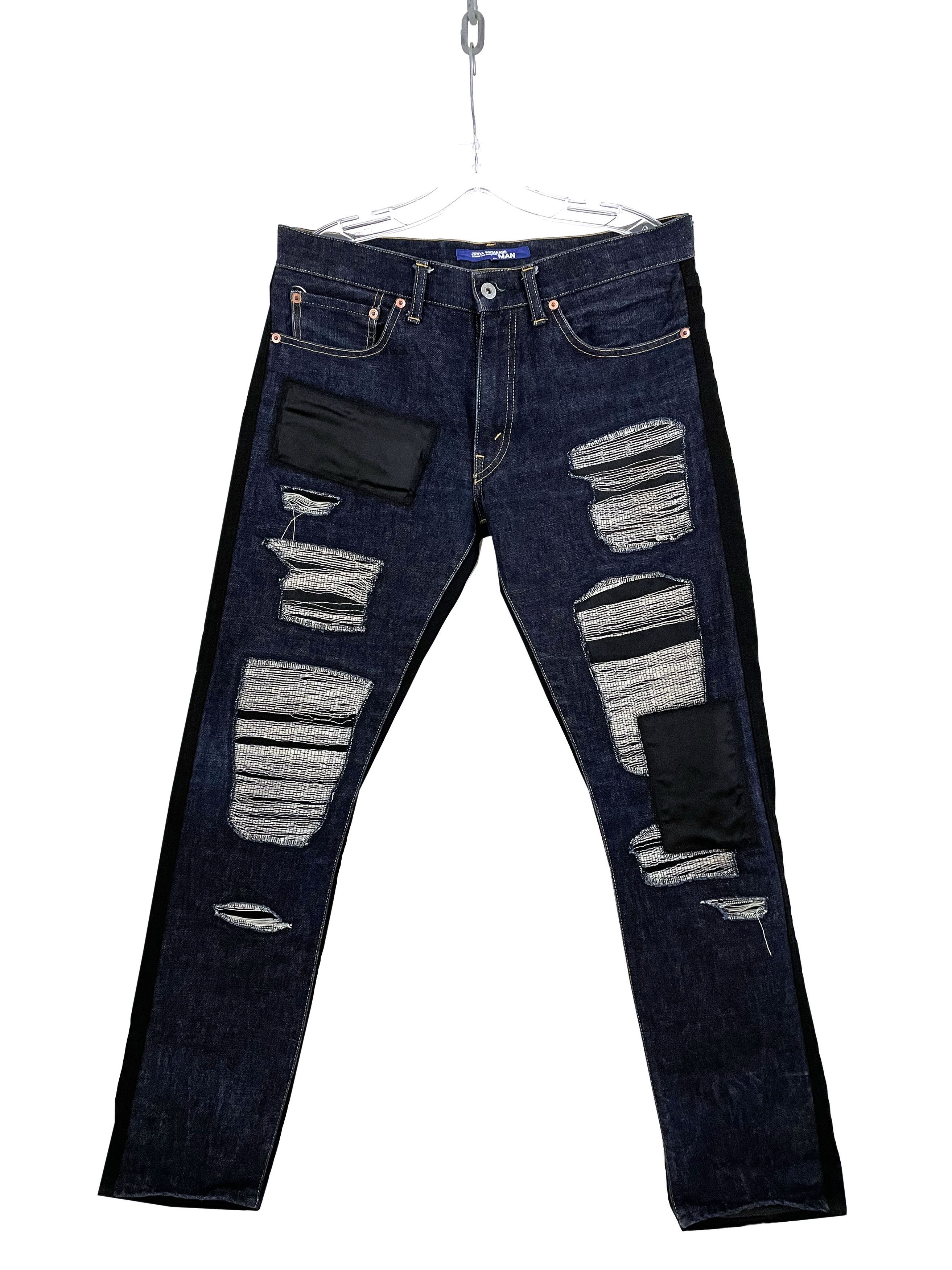 image of Junya Watanabe 2015 Distressed Hybrid Denim in Blue, Men's (Size 33)