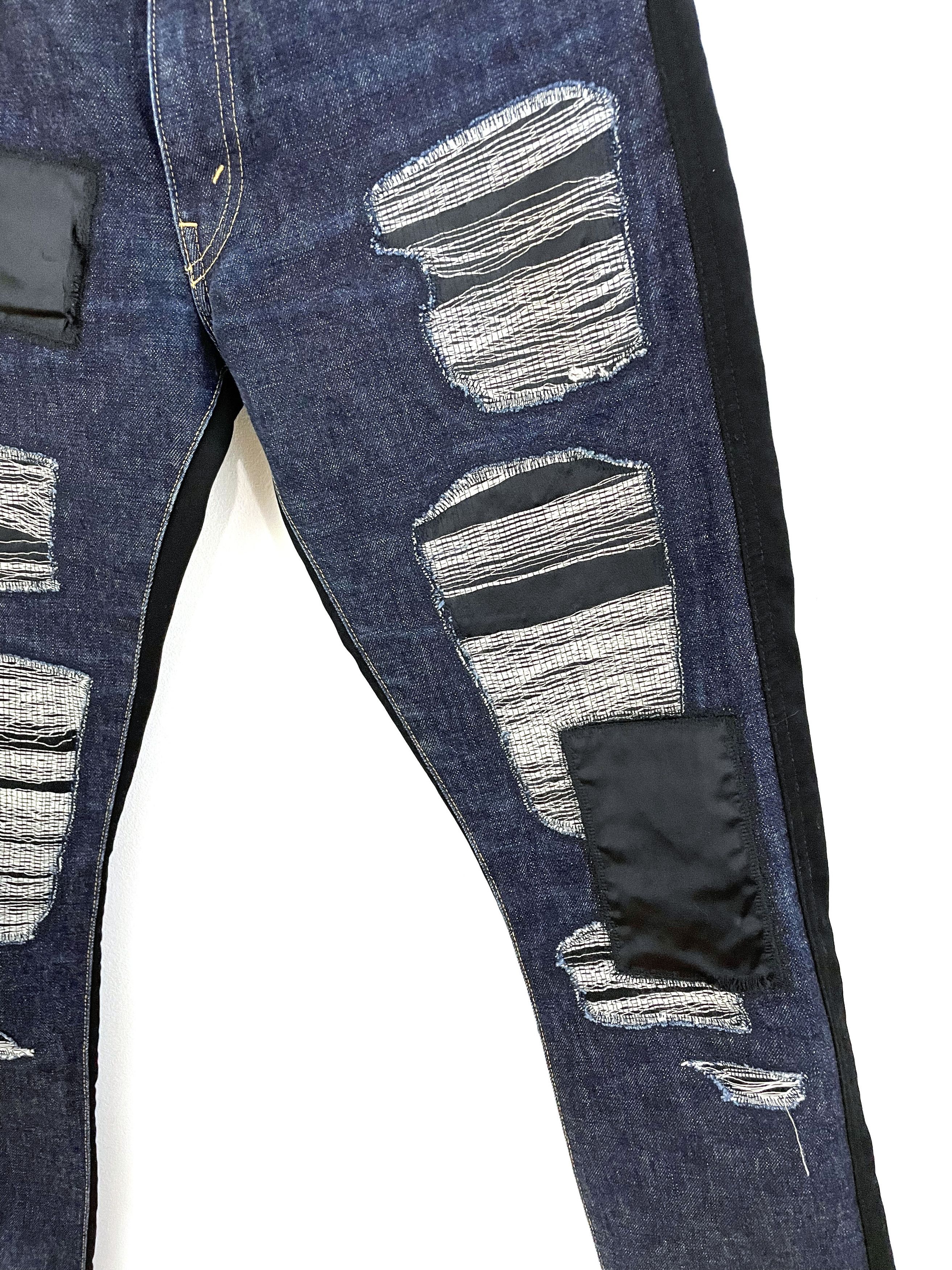 Junya Watanabe 2015 Distressed Hybrid Denim Size US 33 - 5 Thumbnail