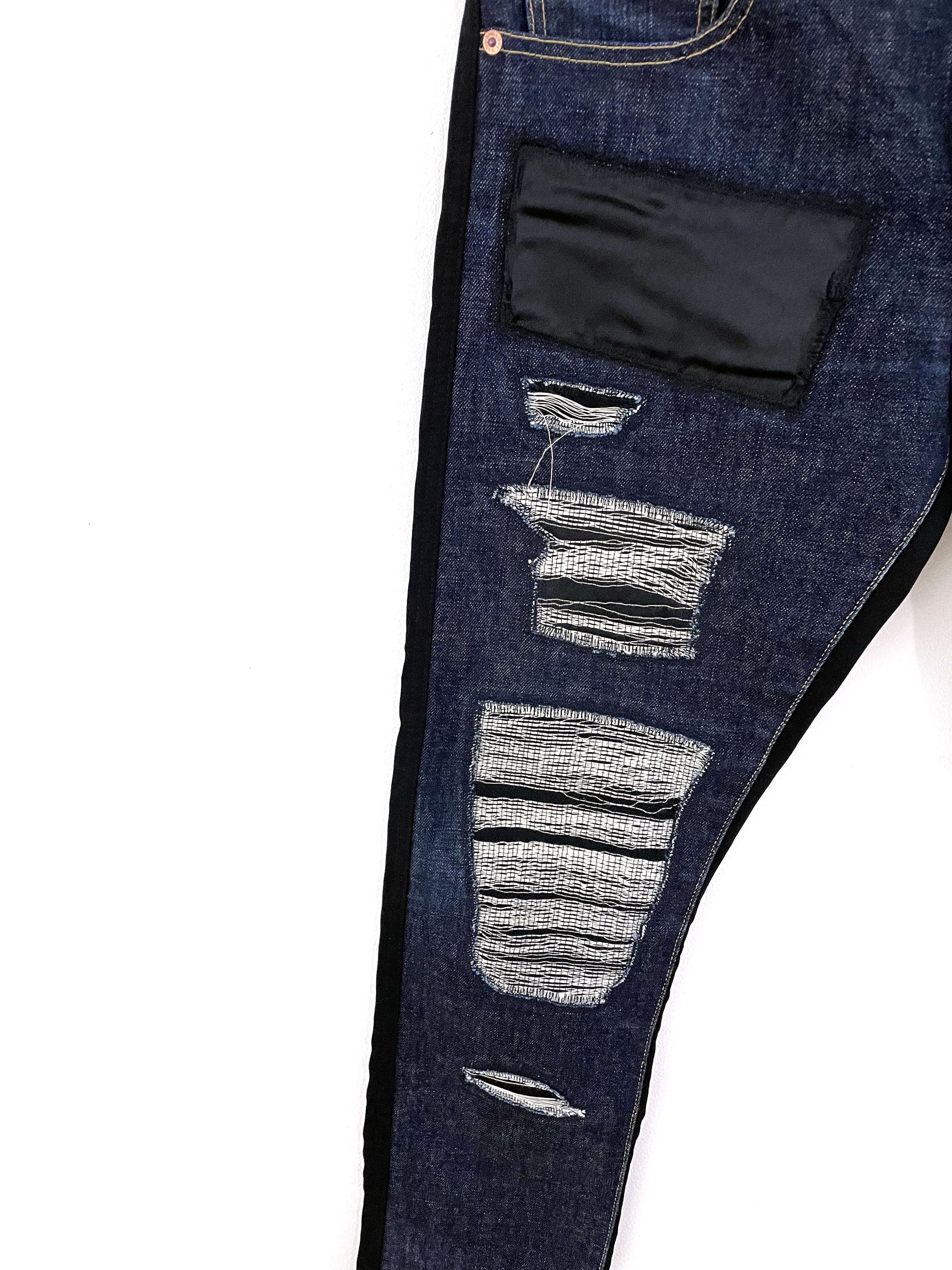 Junya Watanabe 2015 Distressed Hybrid Denim Size US 33 - 4 Thumbnail