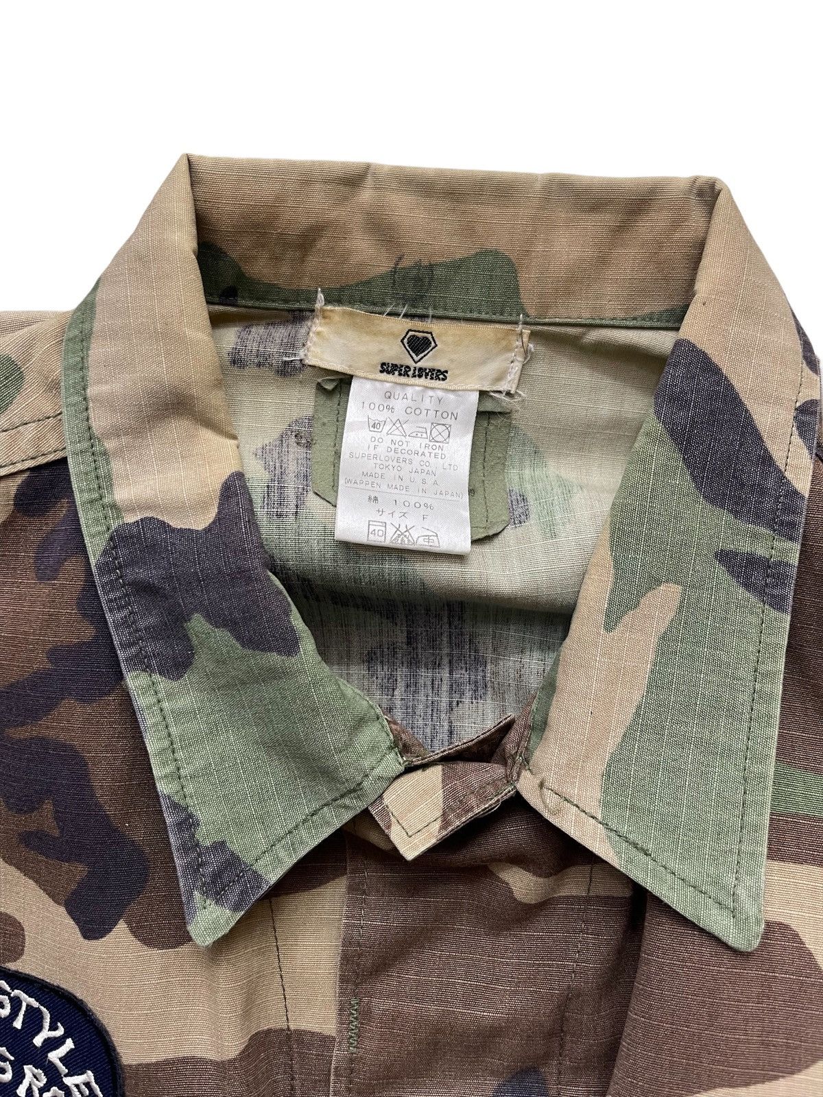 Japanese Brand RARE! Super Lovers Japan Camo Chore Jacket Size US S / EU 44-46 / 1 - 16 Thumbnail