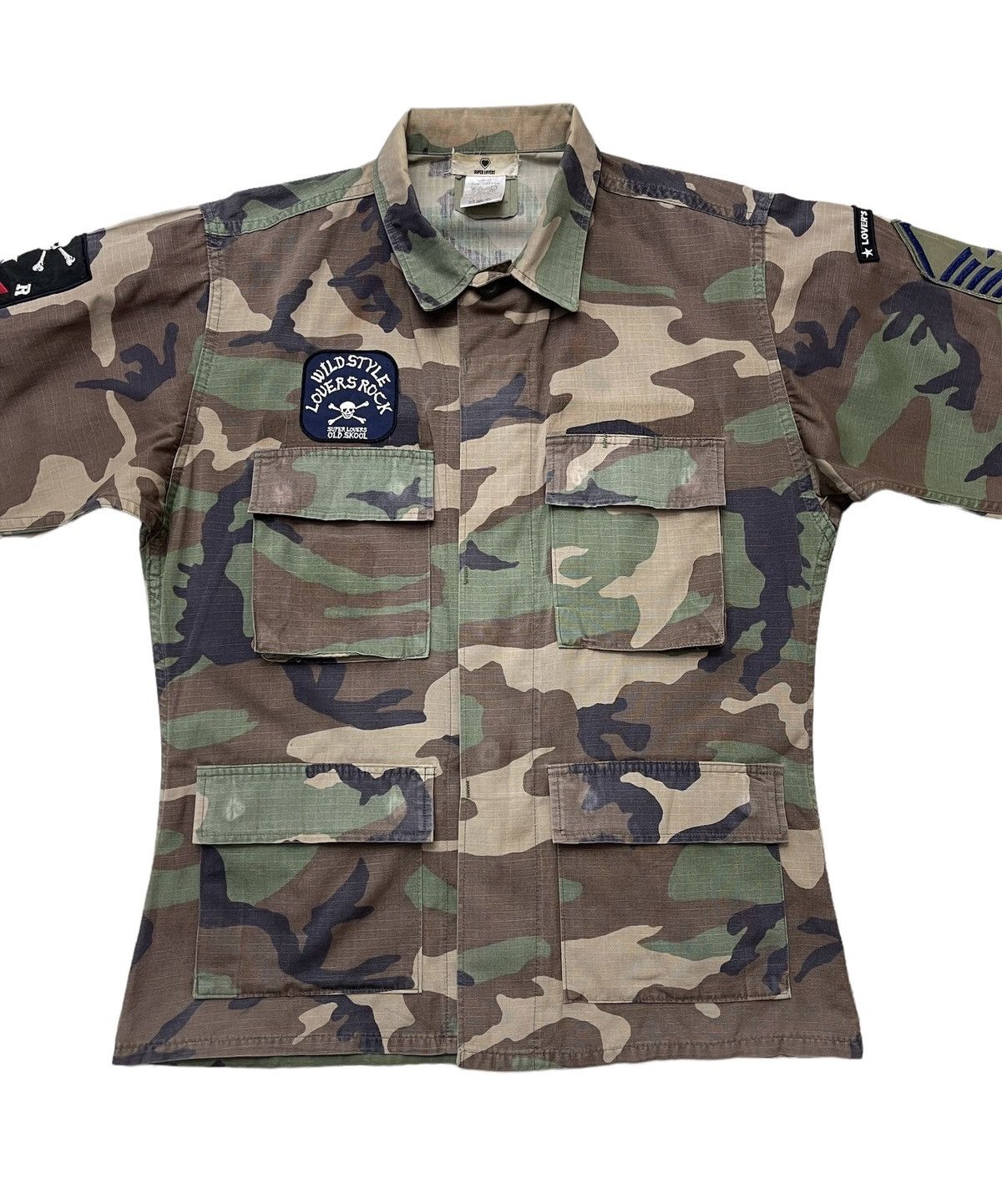 Japanese Brand RARE! Super Lovers Japan Camo Chore Jacket Size US S / EU 44-46 / 1 - 15 Thumbnail