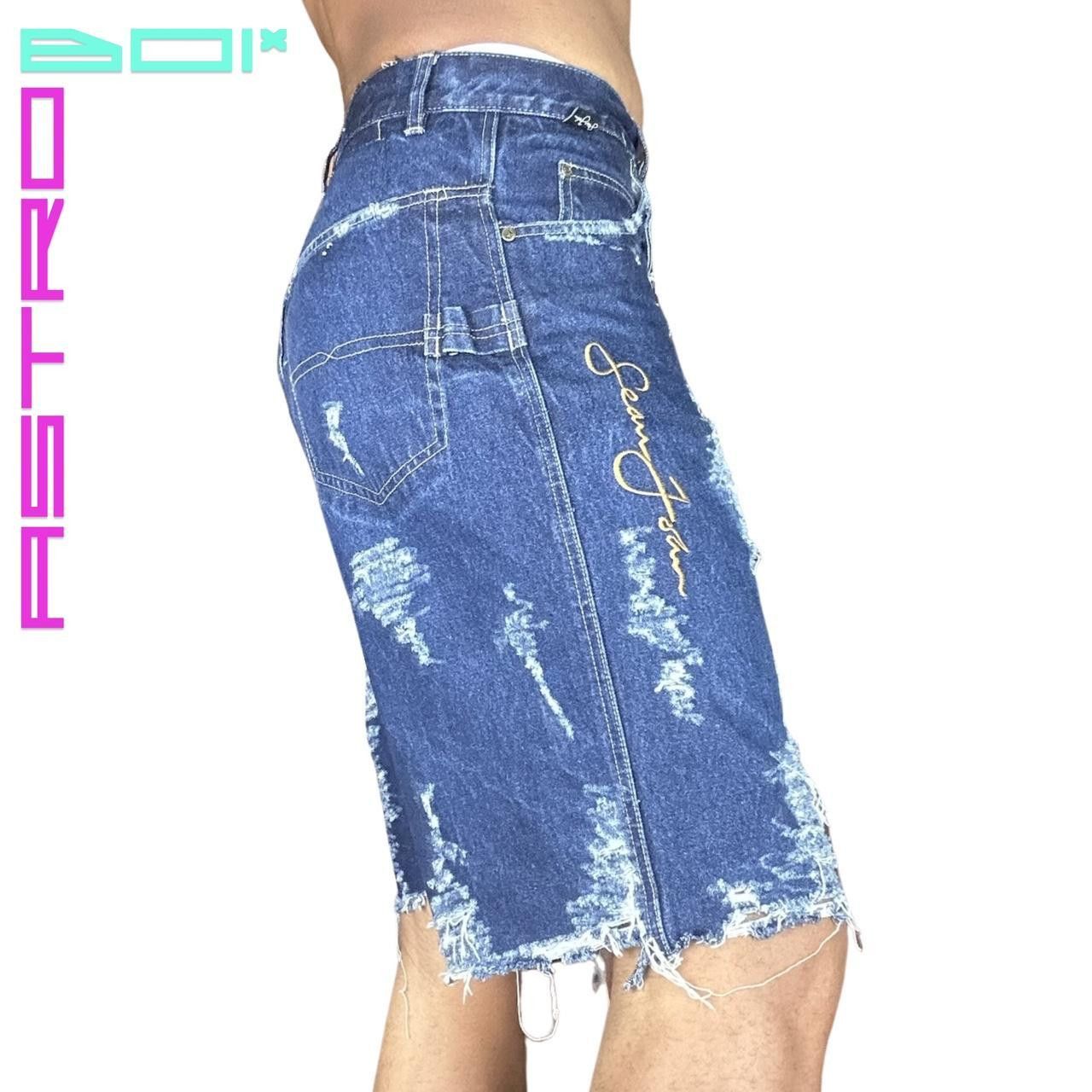 Sean John ASTROBOI* SEAN JEAN DISTRESSED BLUE DENIM SHORTS_ 30" Size US 30 / EU 46 - 4 Thumbnail