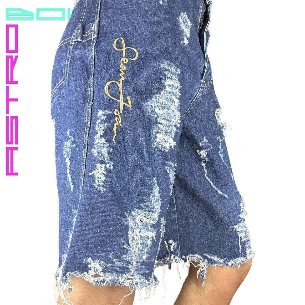 Sean John ASTROBOI* SEAN JEAN DISTRESSED BLUE DENIM SHORTS_ 30" Size US 30 / EU 46 - 3 Thumbnail
