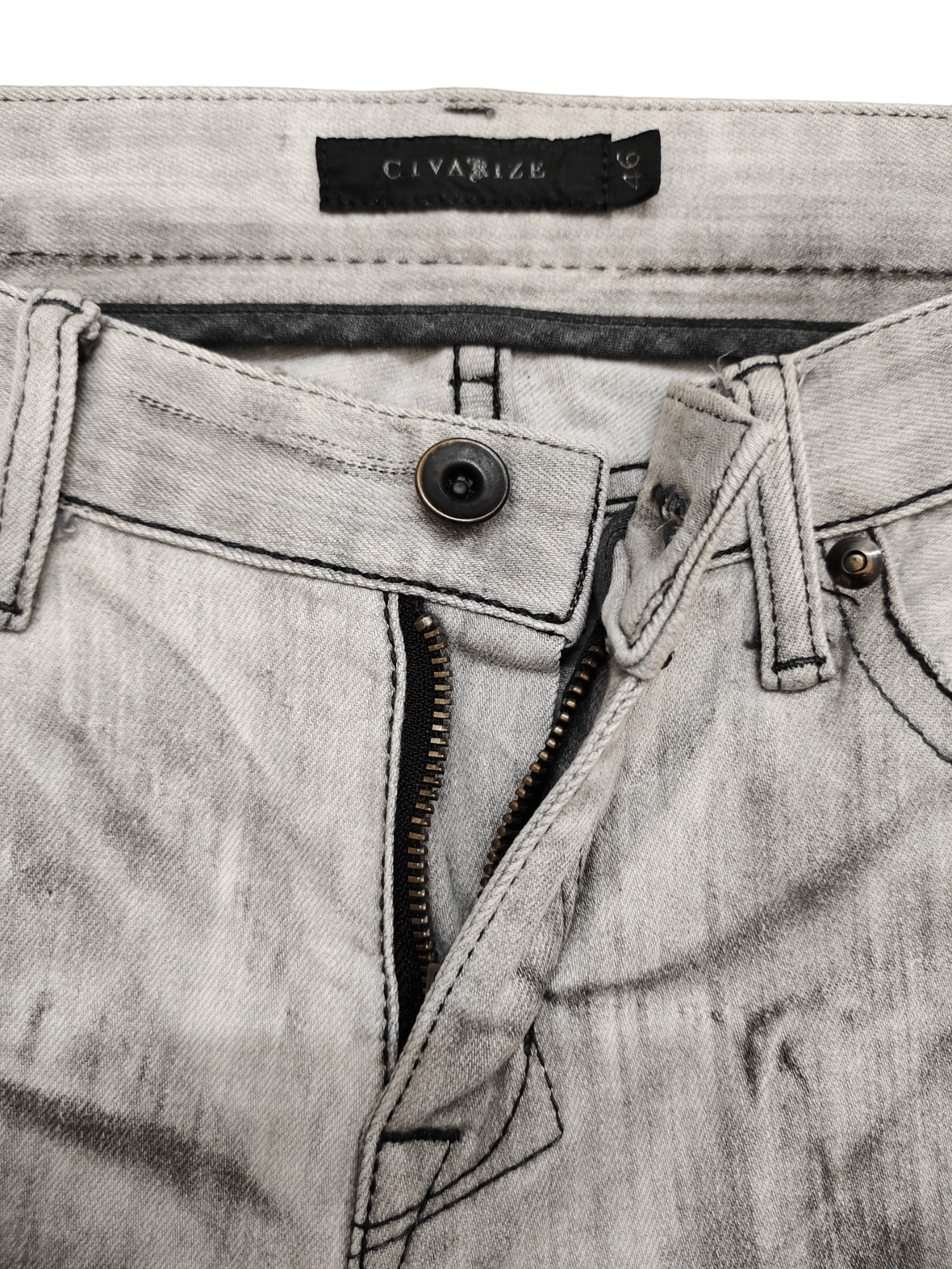 CIVARIZE Civarize Japan Acid Wash Charcoal Jeans Zipper Hem Slim Fit Size US 32 / EU 48 - 16 Thumbnail