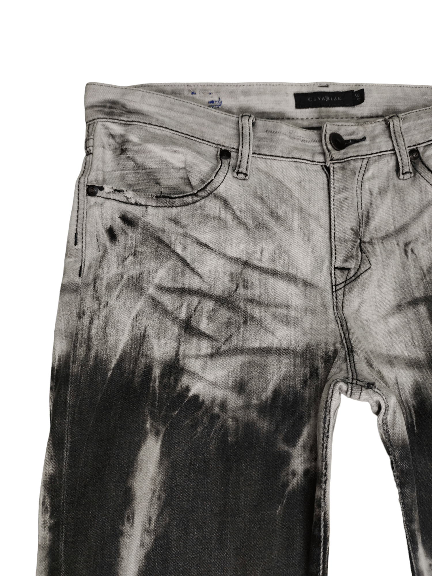 CIVARIZE Civarize Japan Acid Wash Charcoal Jeans Zipper Hem Slim Fit Size US 32 / EU 48 - 4 Thumbnail