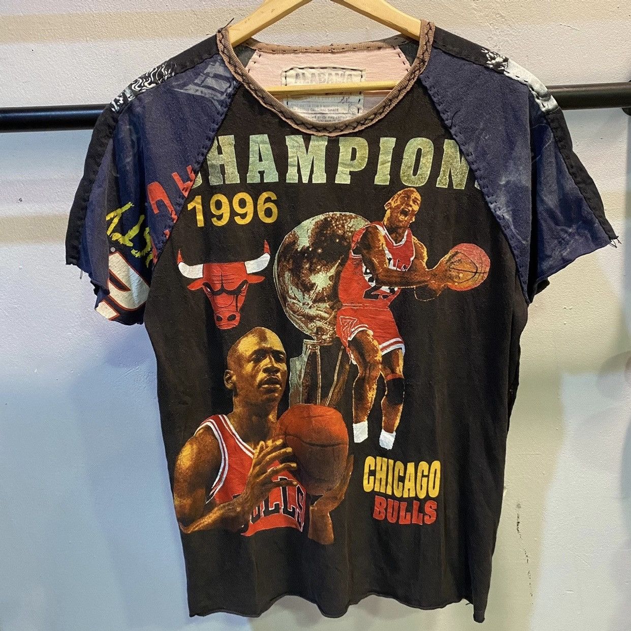 Vintage 90s Michael Jordan Chicago Bulls Rap Tee Custom