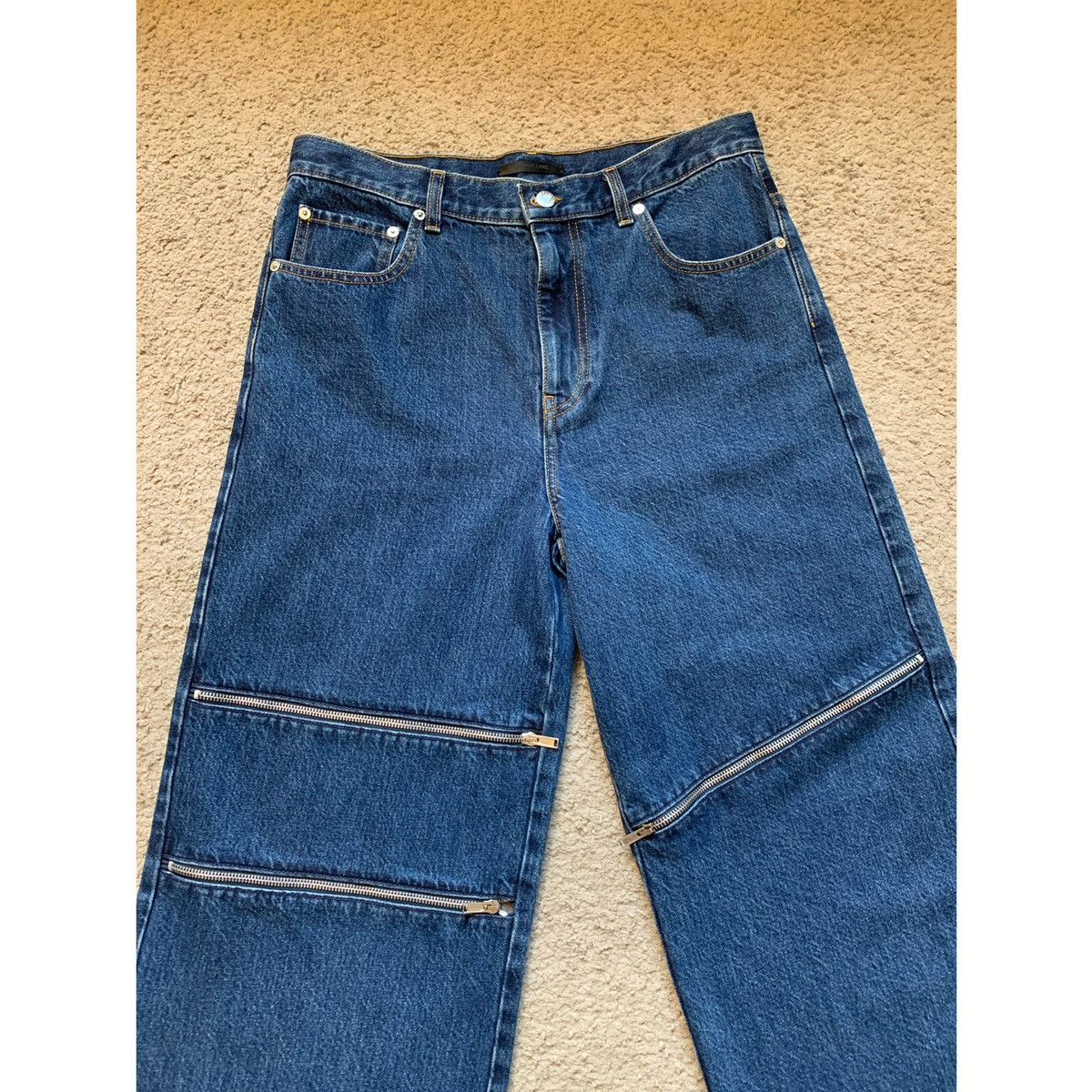 Helmut Lang HELMUT LANG ZIPPER WIDE JEANS Size US 32 / EU 48 - 6 Thumbnail