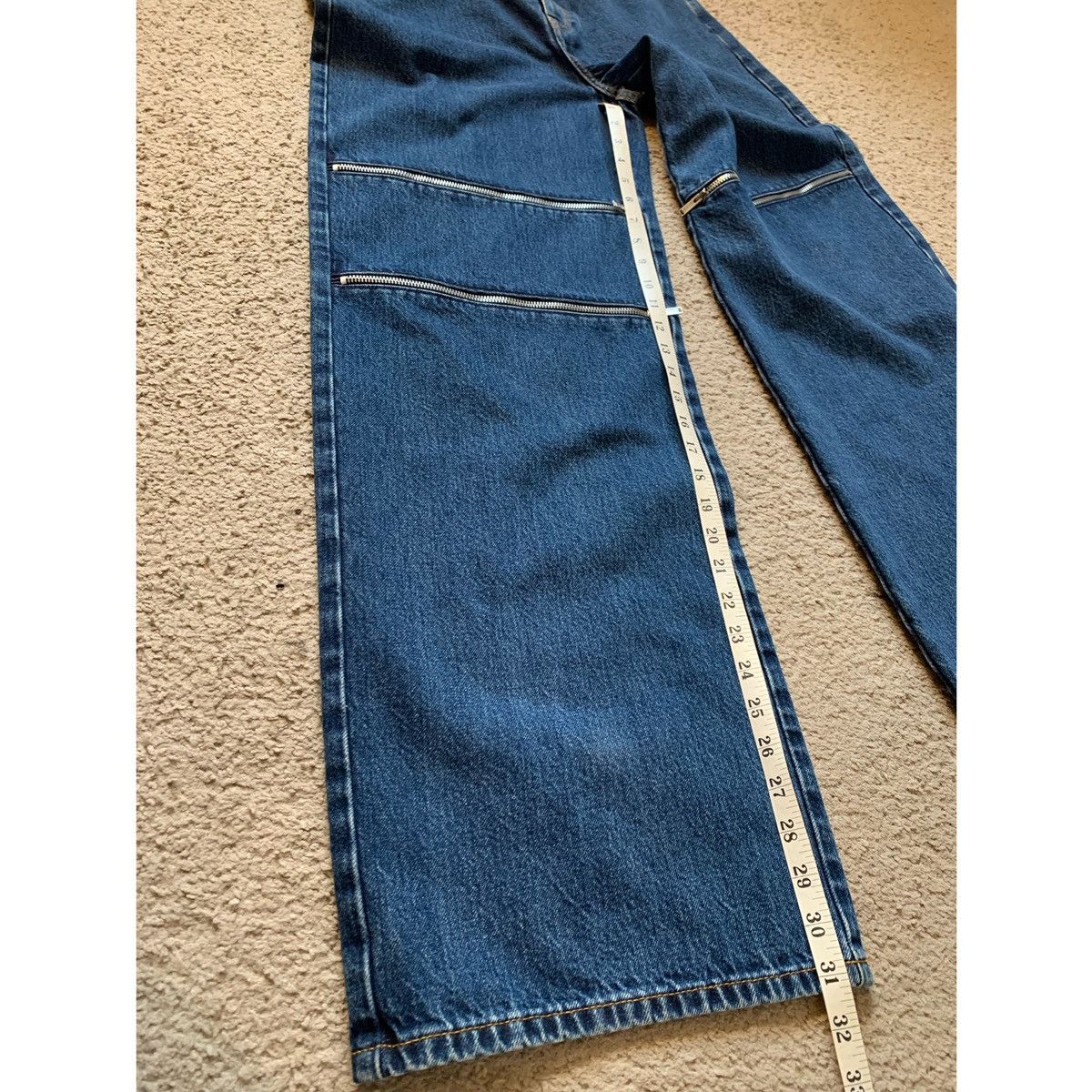 Helmut Lang HELMUT LANG ZIPPER WIDE JEANS Size US 32 / EU 48 - 18 Thumbnail