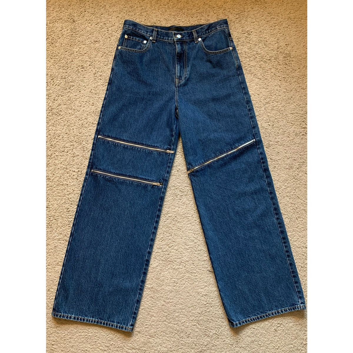 Helmut Lang HELMUT LANG ZIPPER WIDE JEANS Size US 32 / EU 48 - 1 Thumbnail