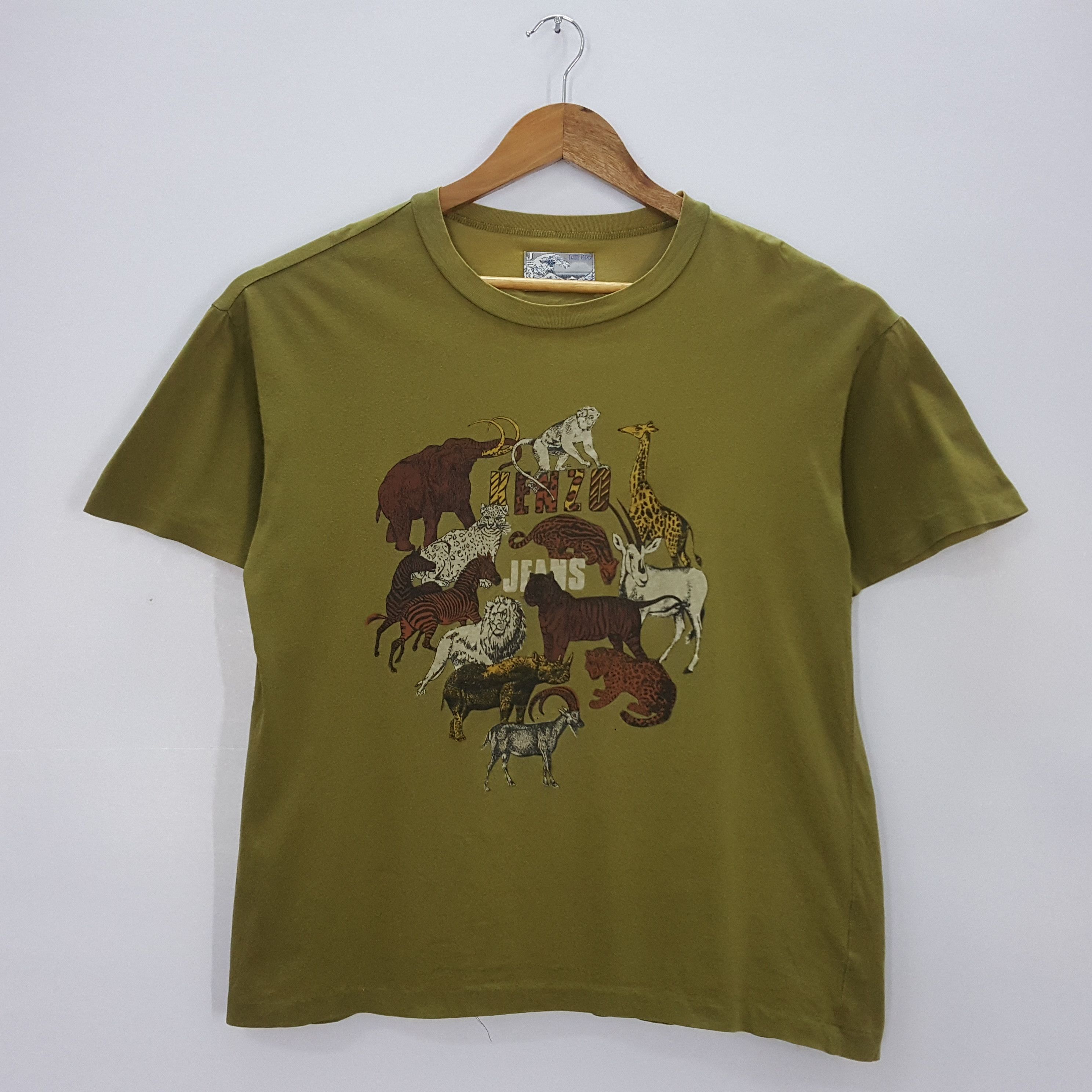 Vintage KENZO JEANS nice design t-shirt cp2