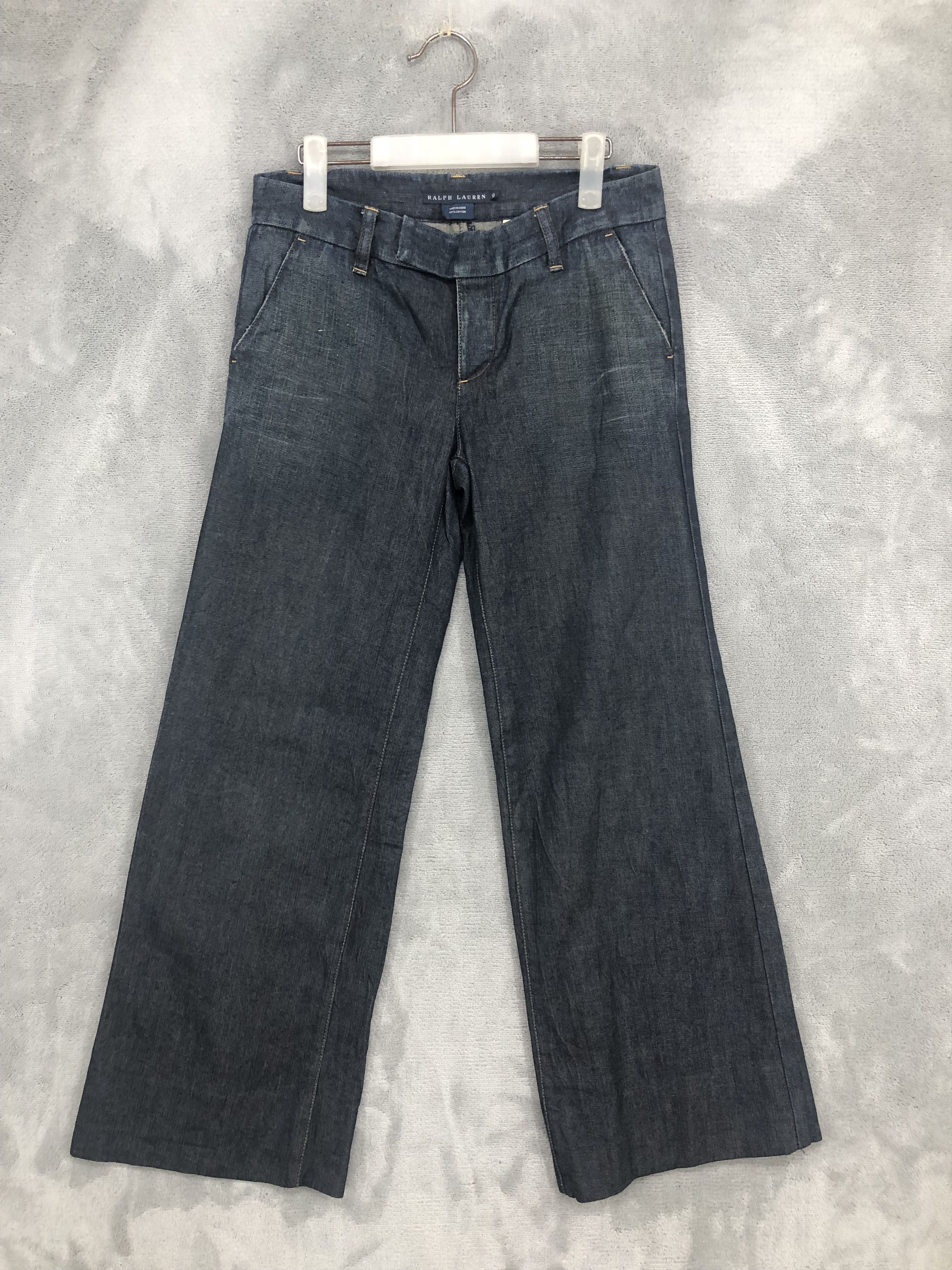 image of Polo Ralph Lauren x Ralph Lauren Vintage Ralph Laurent Wide Leg Denim Pants Women in Blue (Size 29)