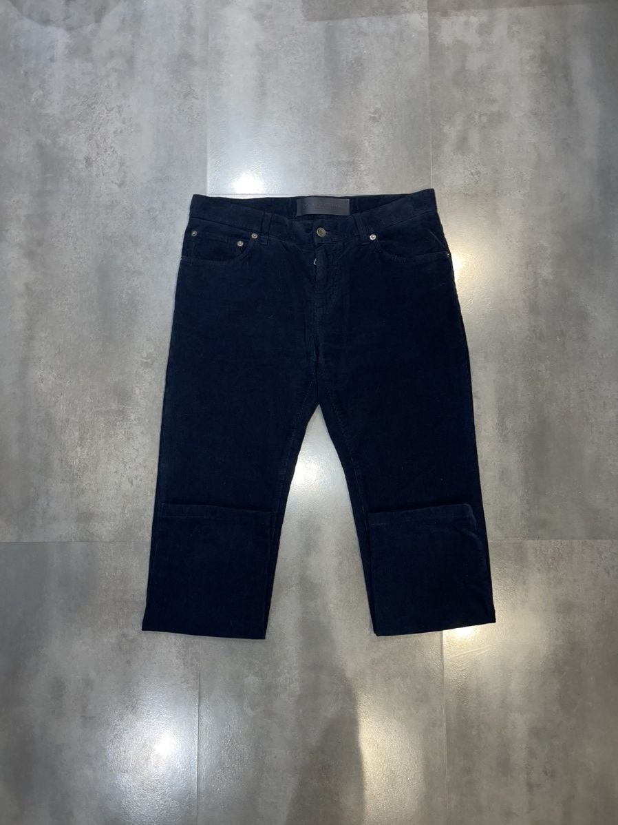 Dolce & Gabbana DS! Dolce & Gabbana Dark Navy Corduroy Casual Pants Size US 34 / EU 50 - 8 Thumbnail