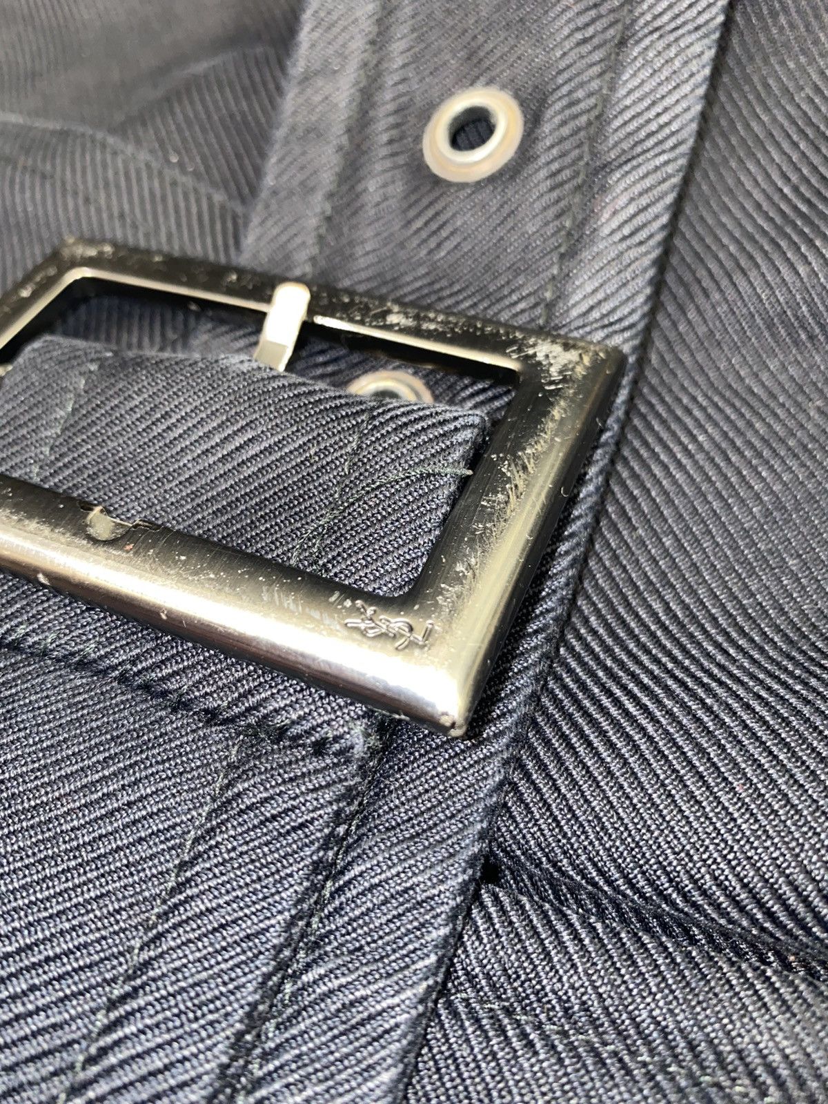 Saint Laurent Paris Yves Saint Laurent Rive Gauche Double Breasted Black Coat Size US M / EU 48-50 / 2 - 18 Thumbnail