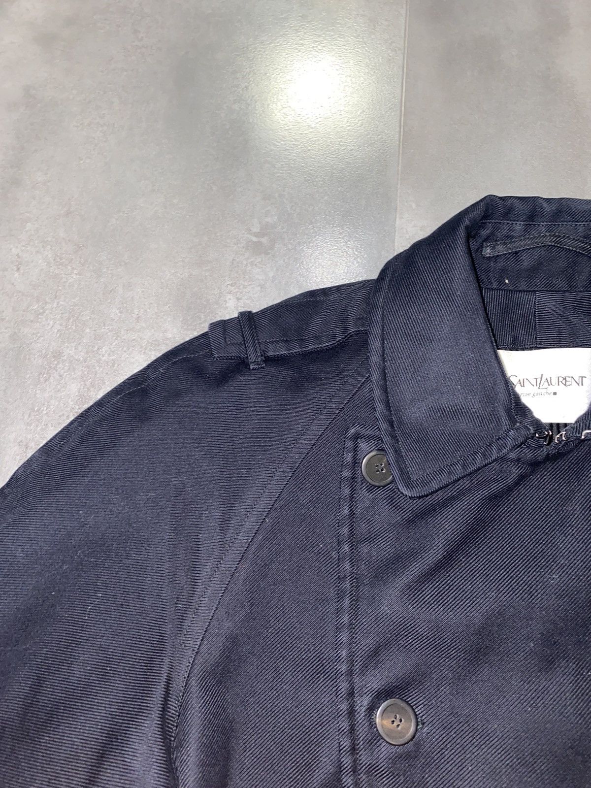 Saint Laurent Paris Yves Saint Laurent Rive Gauche Double Breasted Black Coat Size US M / EU 48-50 / 2 - 12 Thumbnail
