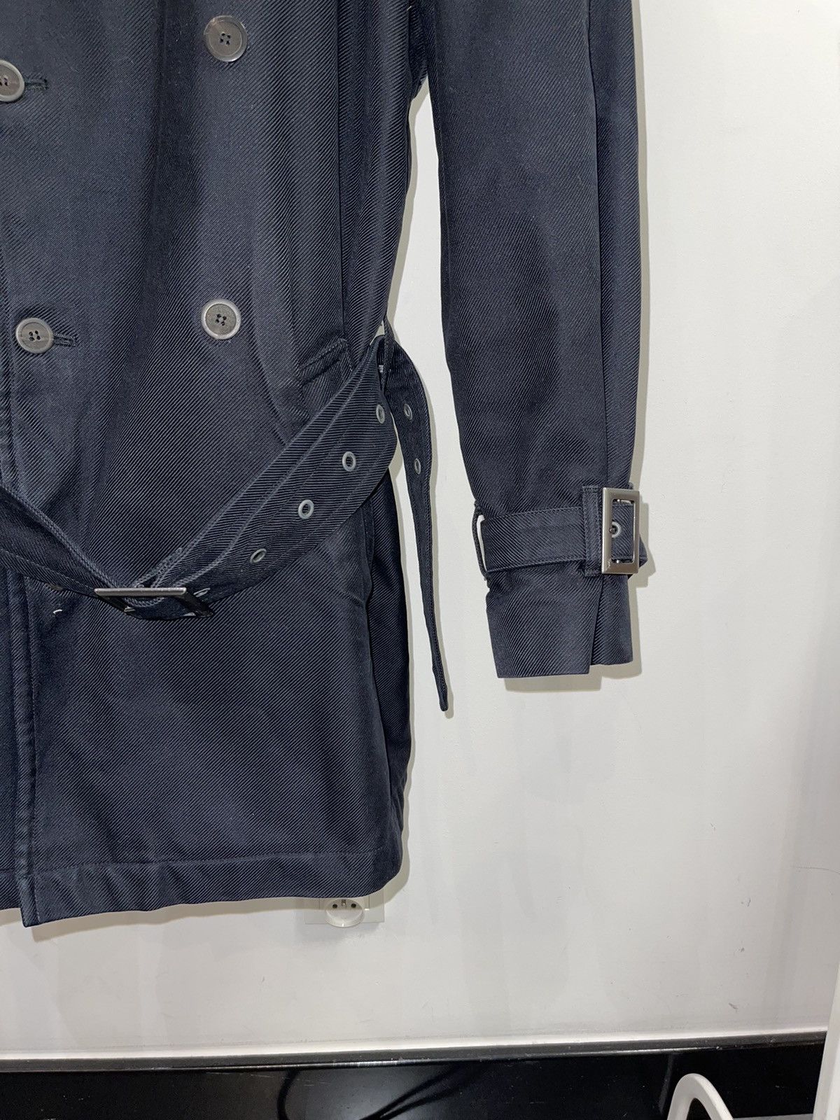 Saint Laurent Paris Yves Saint Laurent Rive Gauche Double Breasted Black Coat Size US M / EU 48-50 / 2 - 6 Thumbnail