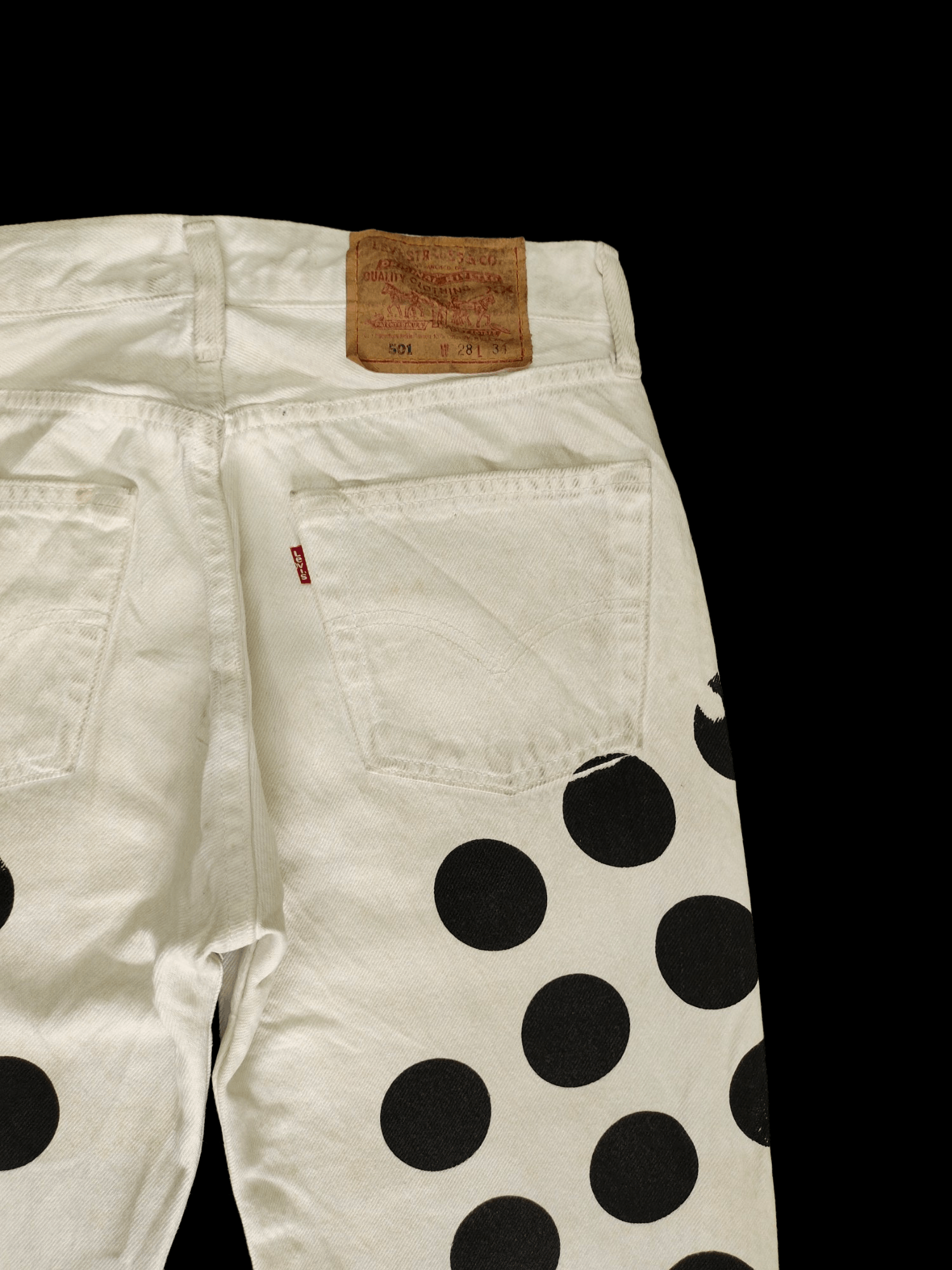 Engineered Garments × Levi's Vintage Levis X House of Holland Polkadot Dirty Wash Jeans Size US 28 / EU 44 - 9 Thumbnail