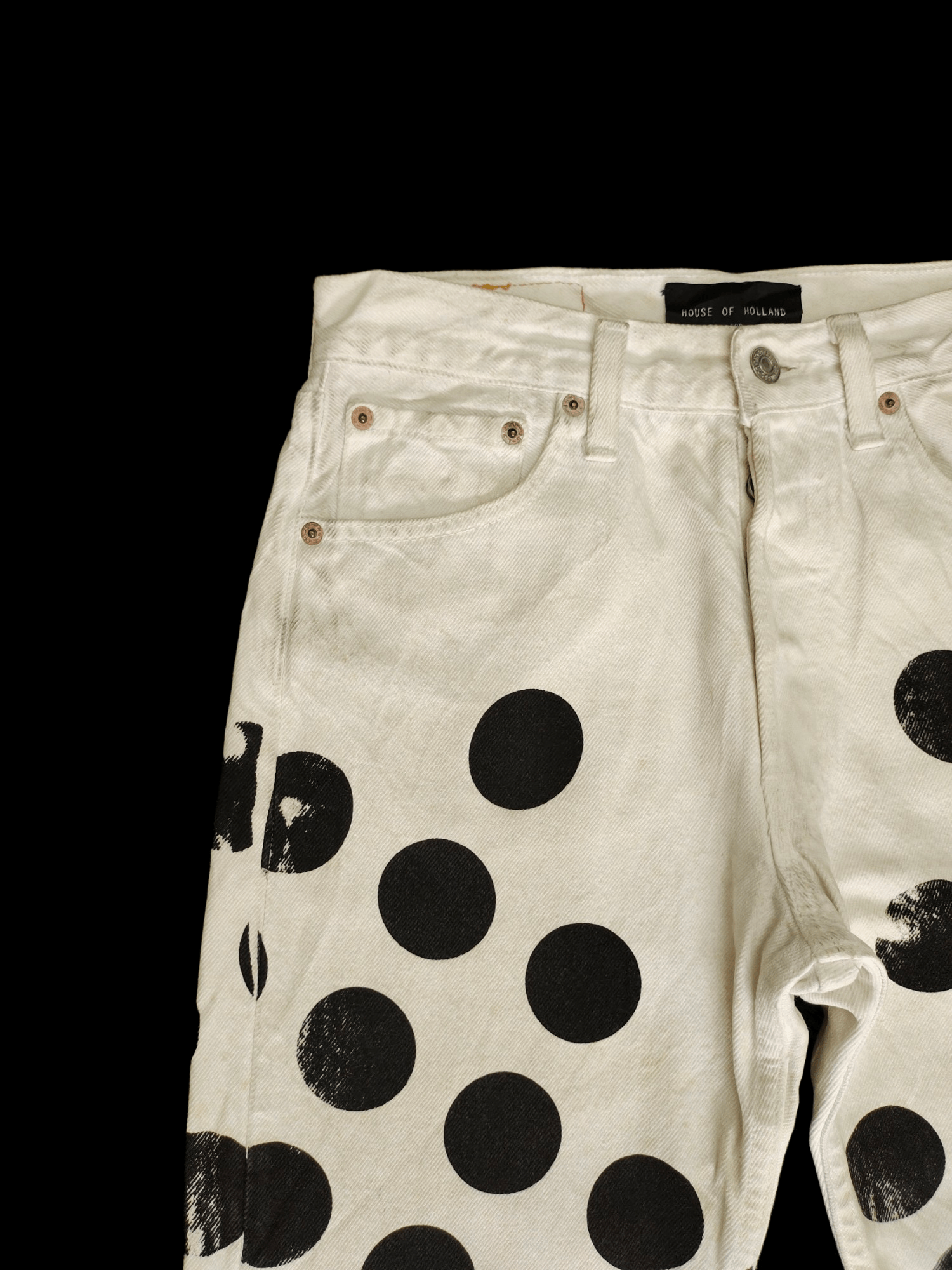 Engineered Garments × Levi's Vintage Levis X House of Holland Polkadot Dirty Wash Jeans Size US 28 / EU 44 - 5 Thumbnail