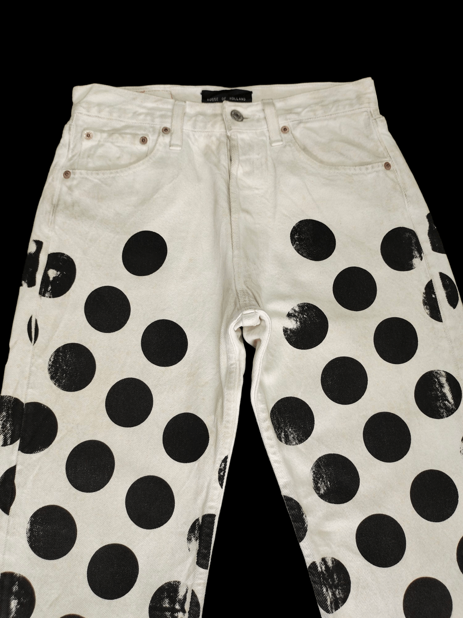 Engineered Garments × Levi's Vintage Levis X House of Holland Polkadot Dirty Wash Jeans Size US 28 / EU 44 - 3 Thumbnail