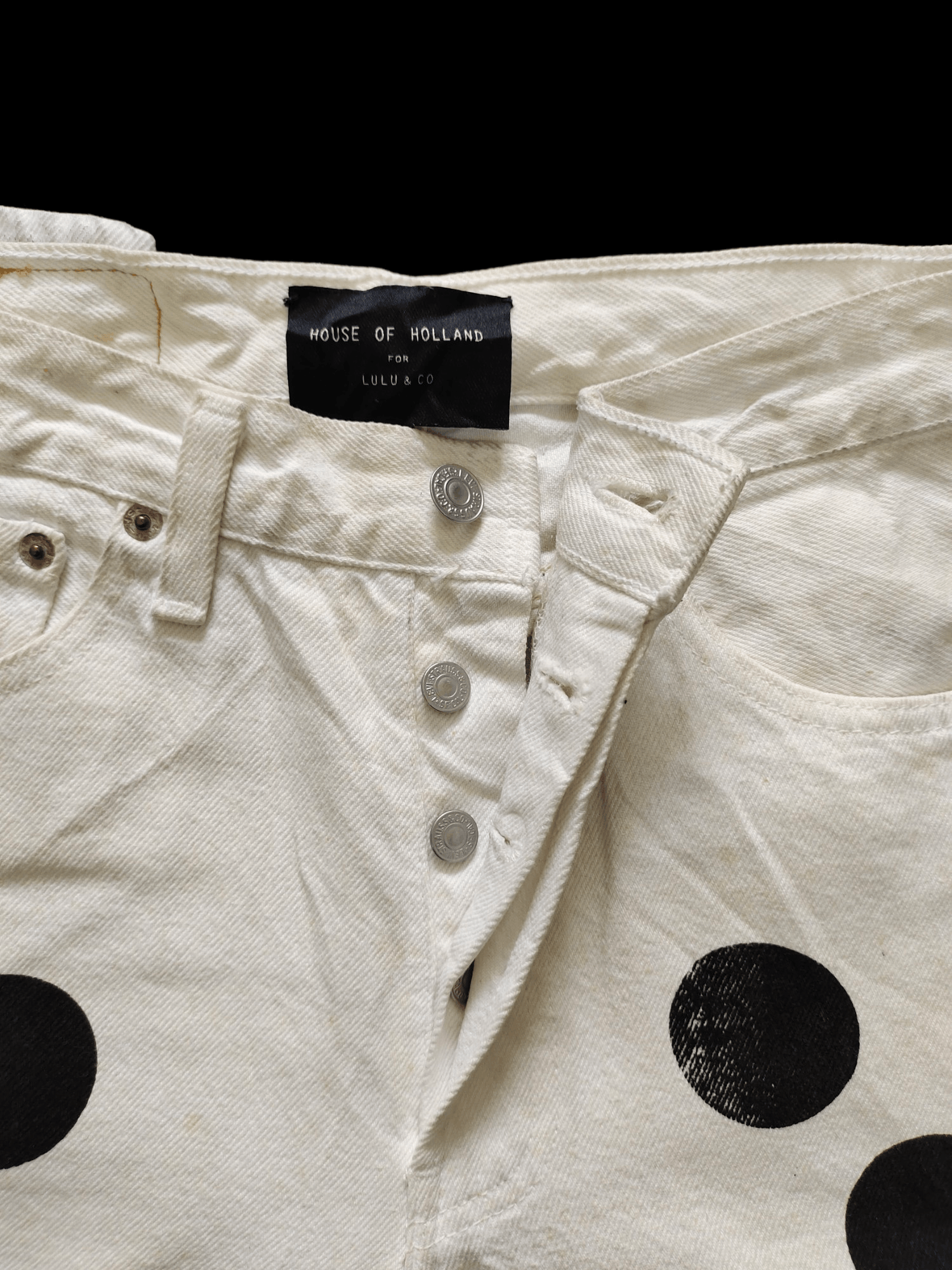 Engineered Garments × Levi's Vintage Levis X House of Holland Polkadot Dirty Wash Jeans Size US 28 / EU 44 - 13 Thumbnail