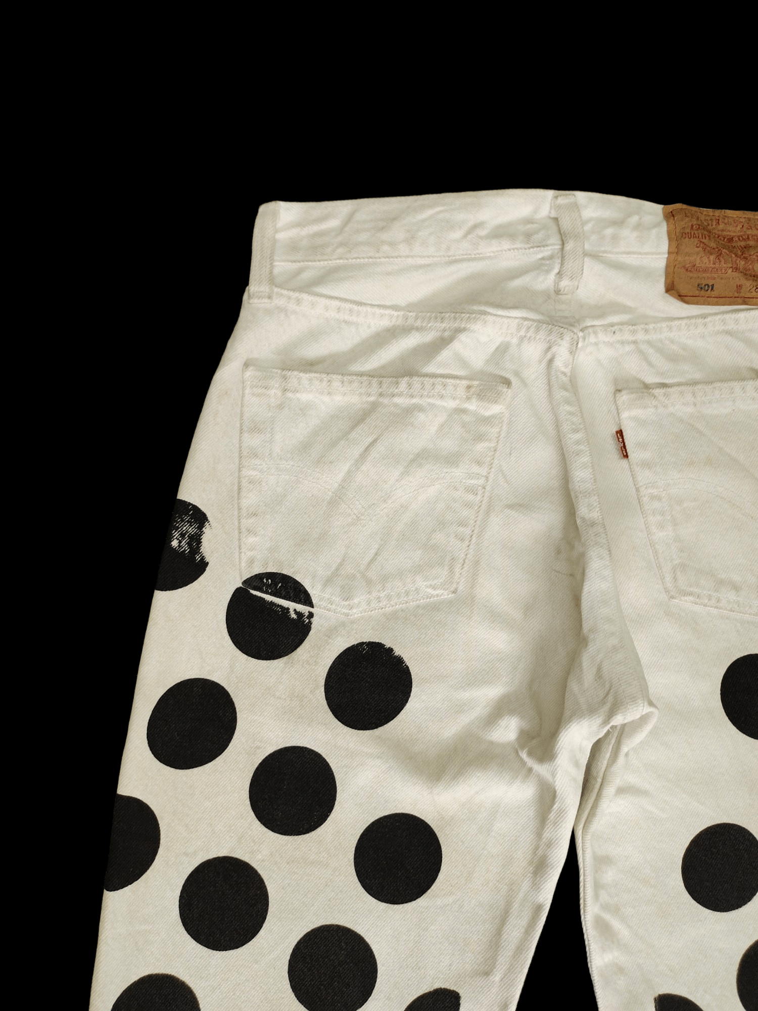 Engineered Garments × Levi's Vintage Levis X House of Holland Polkadot Dirty Wash Jeans Size US 28 / EU 44 - 10 Thumbnail