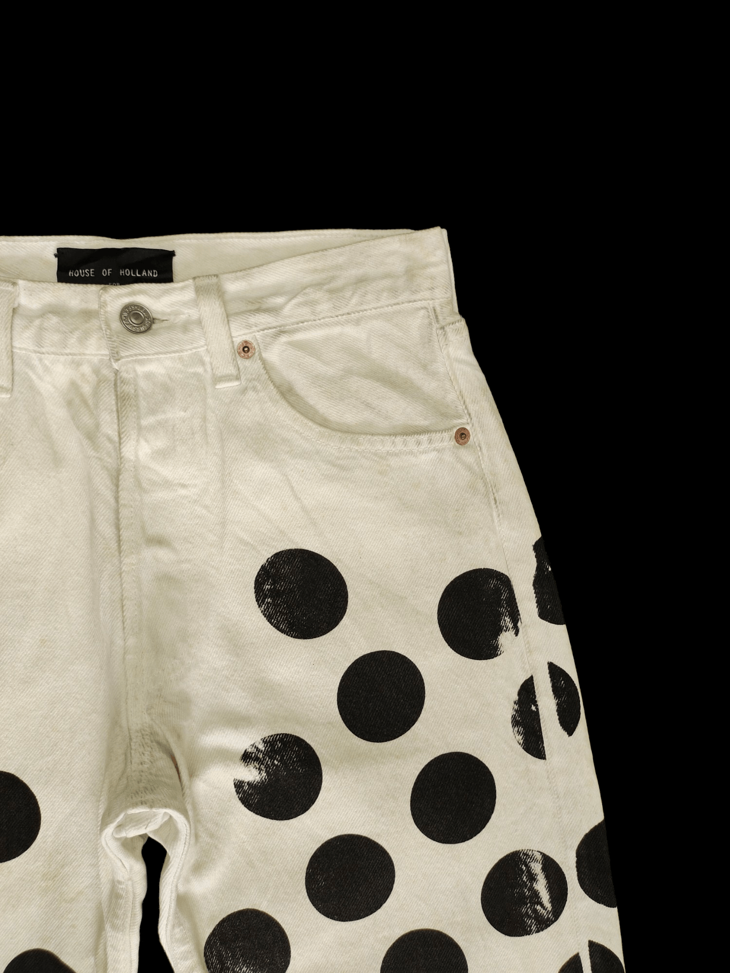Engineered Garments × Levi's Vintage Levis X House of Holland Polkadot Dirty Wash Jeans Size US 28 / EU 44 - 4 Thumbnail