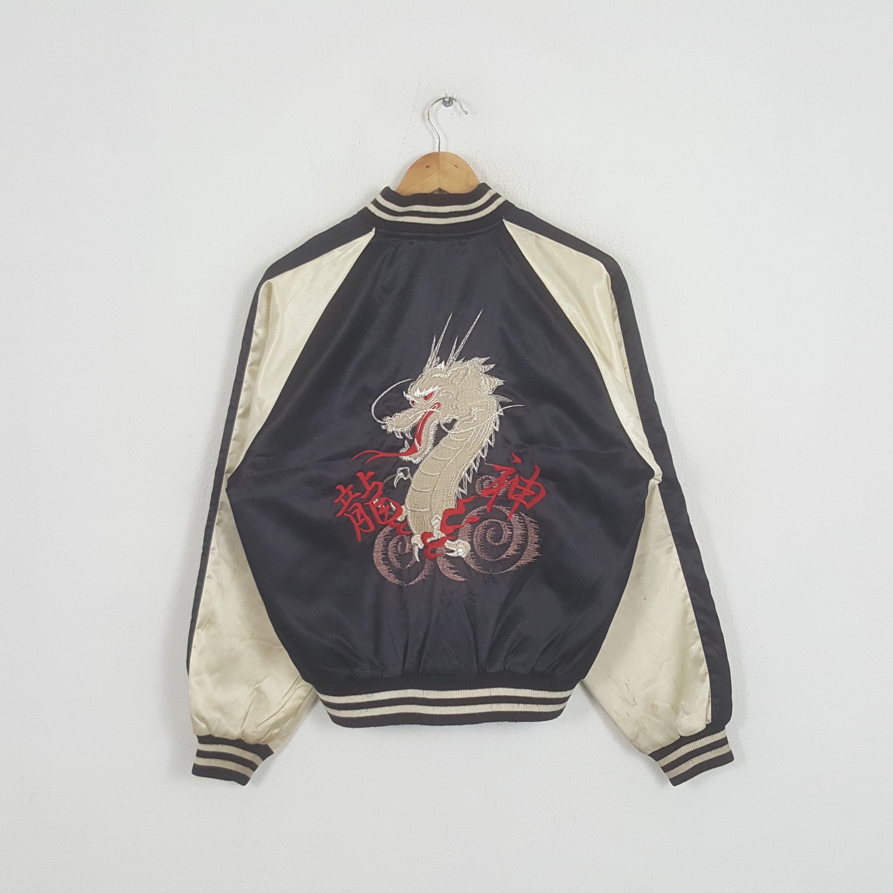 Vintage Dragon Sukajan Embroidey Japanese Brand Jacket