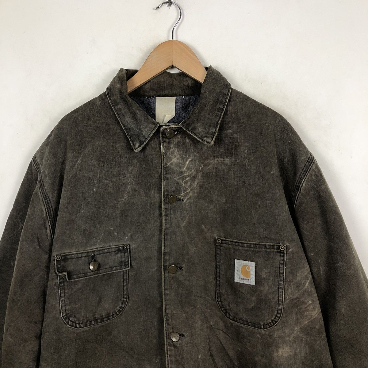 Carhartt 🔥VINTAGE CHORE WORKER JACKET CARHARTT USA BLANKET LINING Size US L / EU 52-54 / 3 - 3 Thumbnail